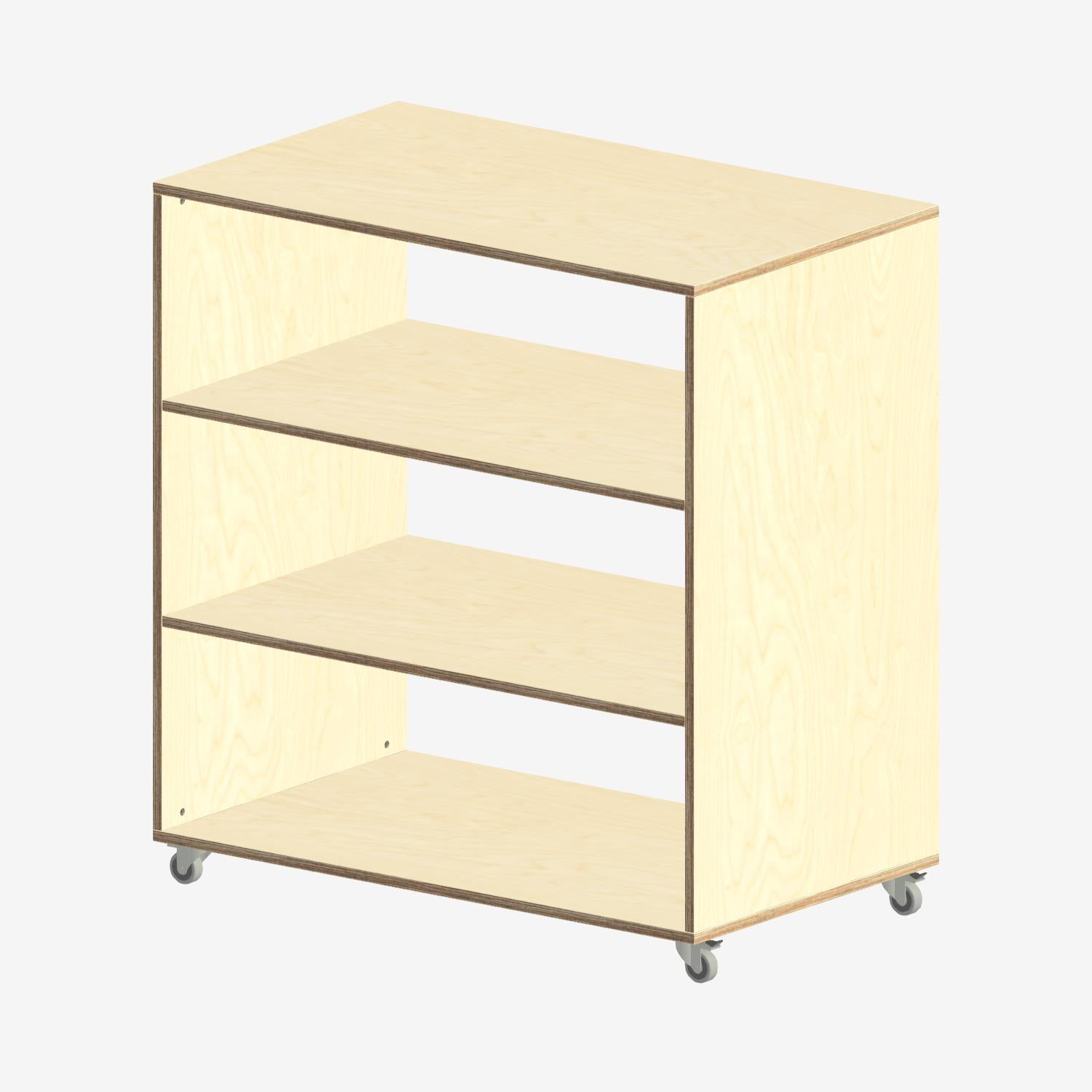 Custom Plywood Open Shelves in Natural Plywood