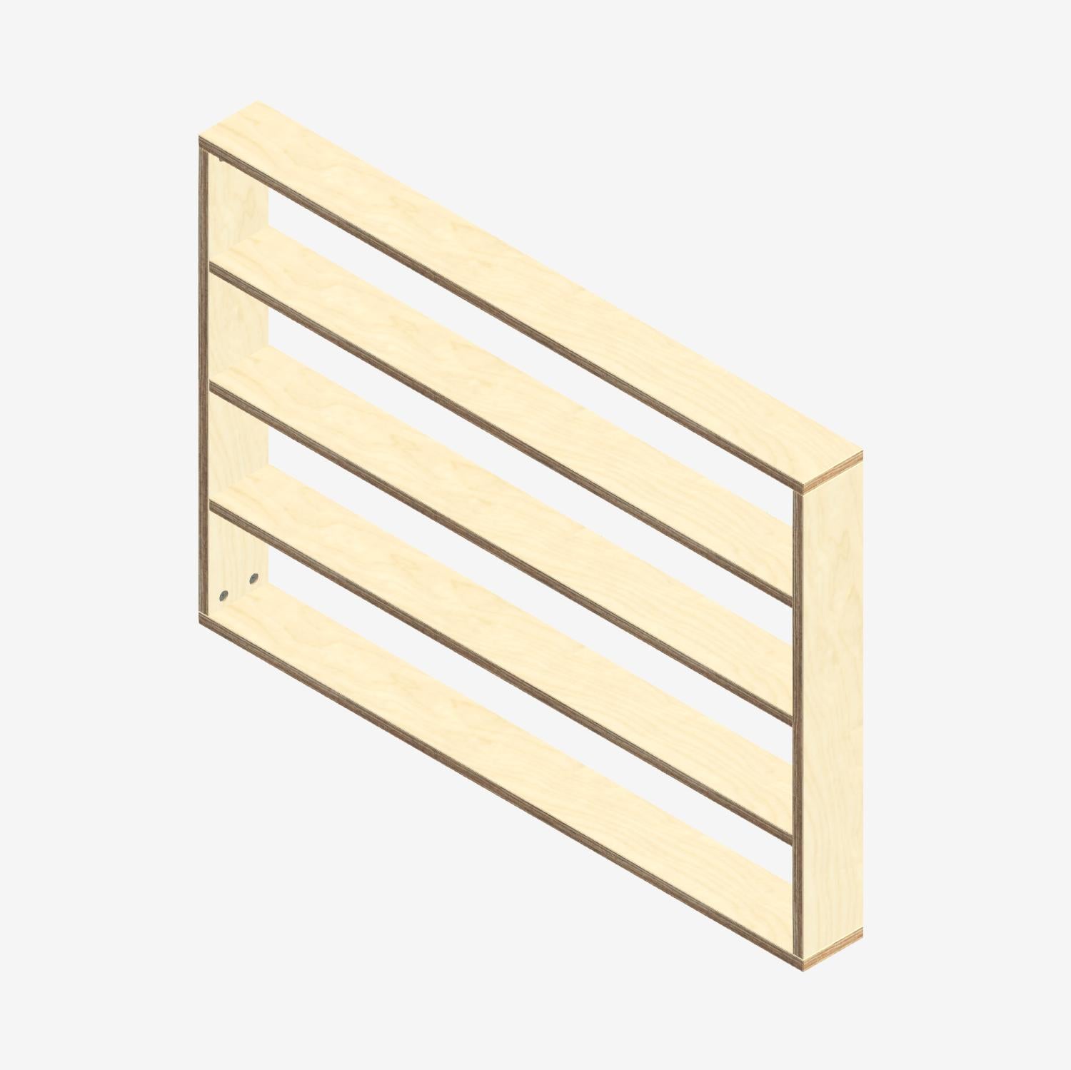 Custom Plywood Open Shelves in Natural Plywood Made in Ply