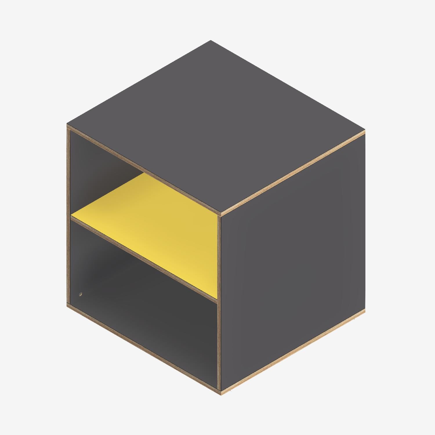 Custom Plywood Open Shelves in Laminated Plywood Storm Made in Ply