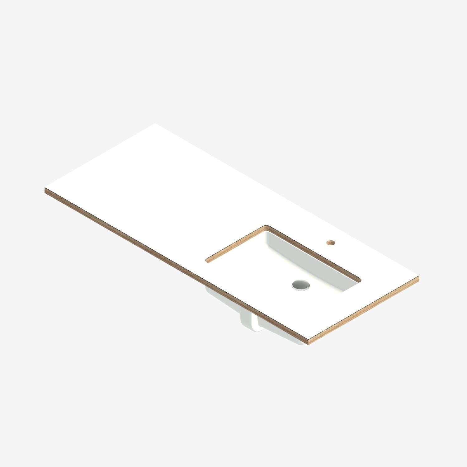 Custom Plywood Worktop in Laminated Plywood White Made in Ply