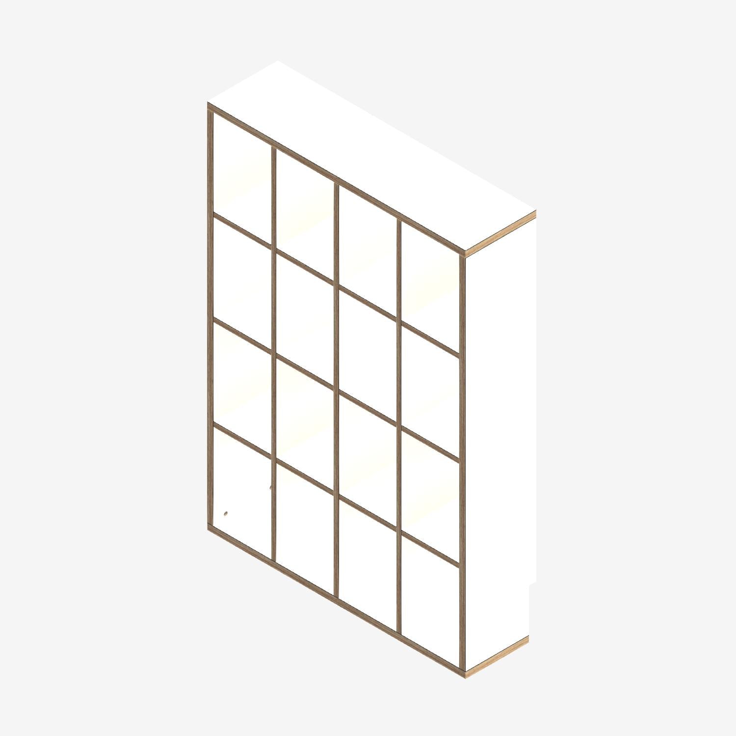 Custom Plywood Open Shelves in Laminated Plywood White Made in Ply