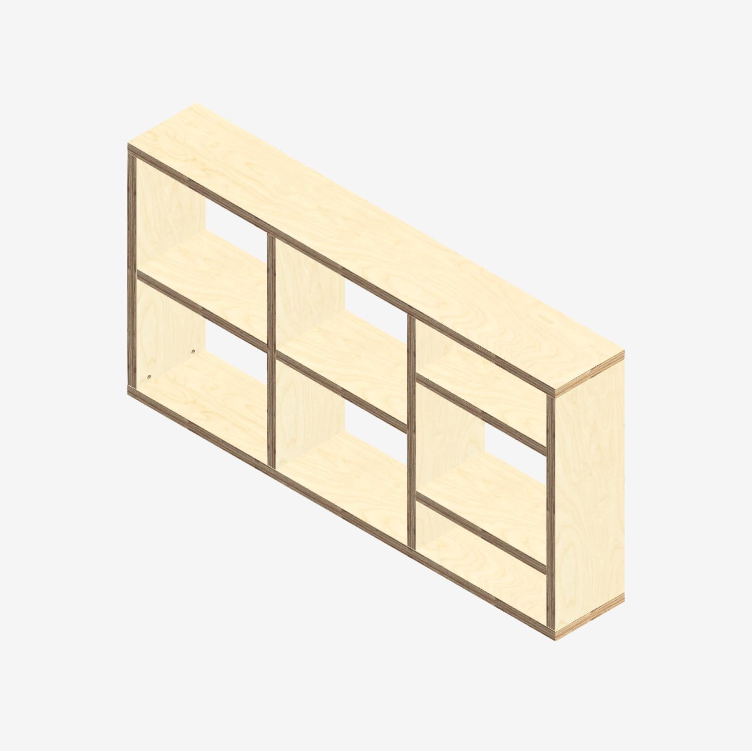 Custom Plywood Open Shelves in Natural Plywood