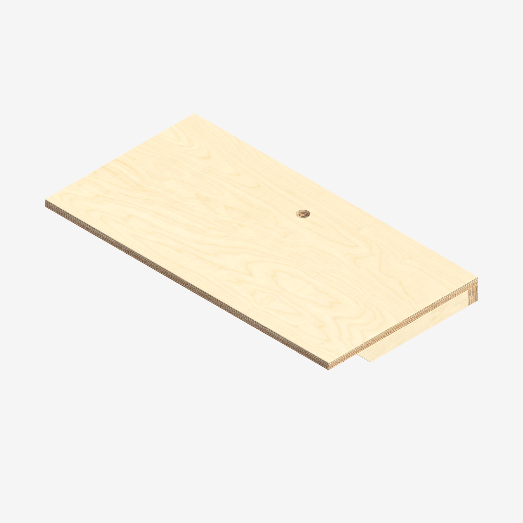 Custom Plywood Desk with Wall Battens in Natural Plywood