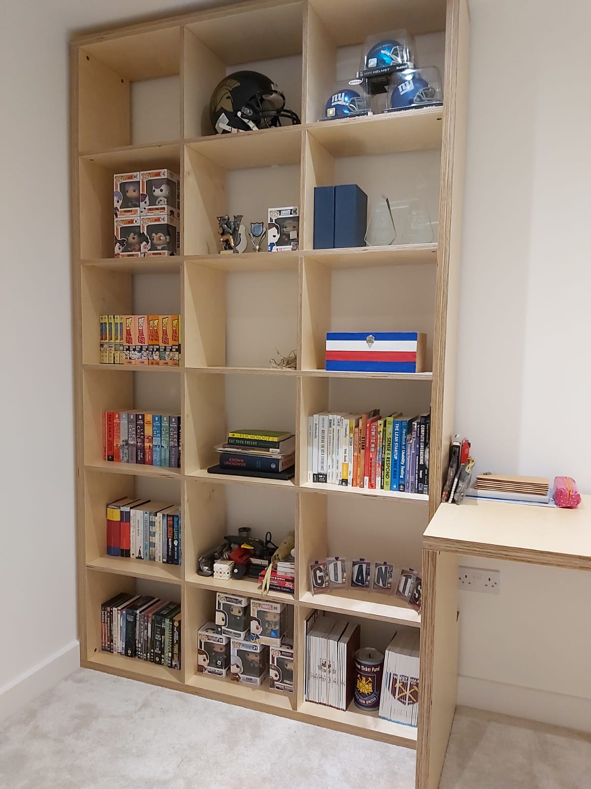Custom Plywood Open Shelves
