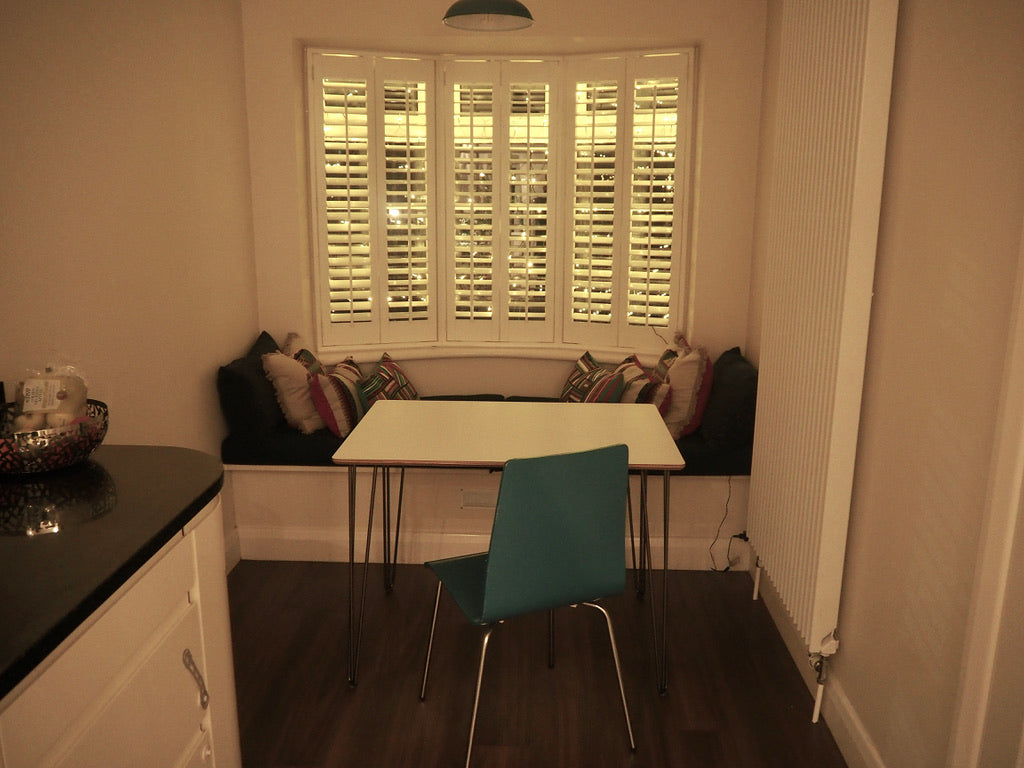 Custom Plywood Desk with Hairpin Legs
