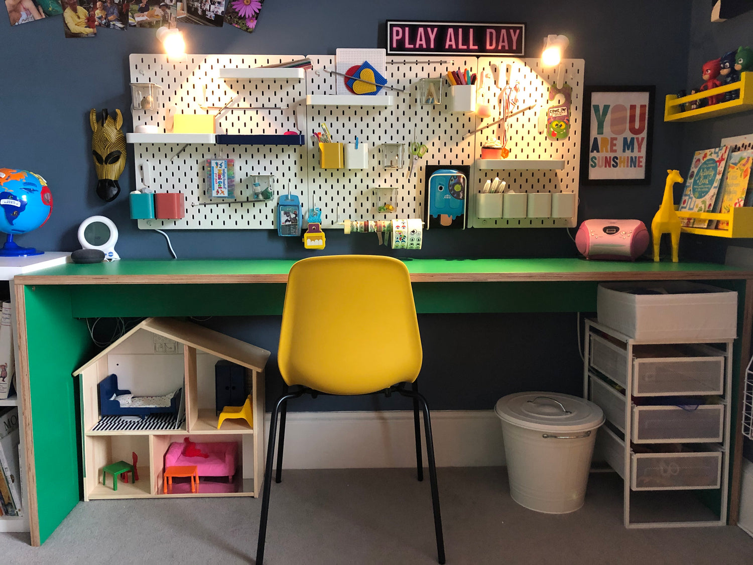 Custom Plywood Desk with Solid Sides