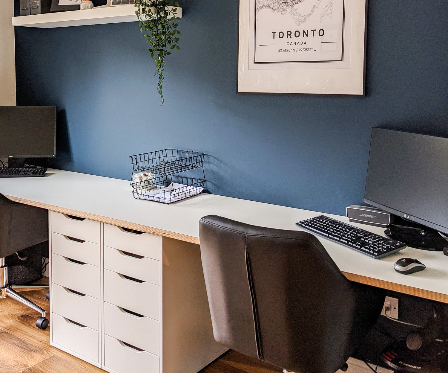 Custom Plywood Desk with Wall Battens