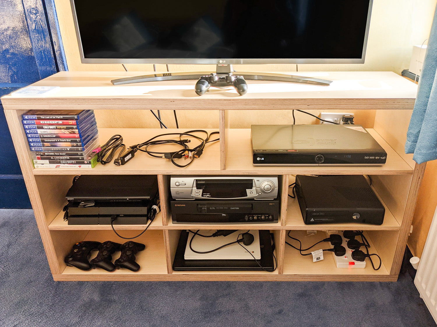 Custom Plywood Open Shelves