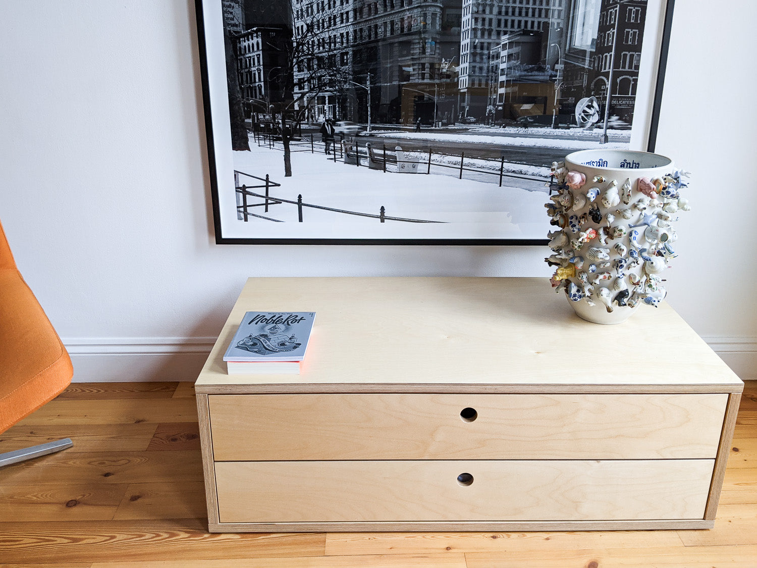 Custom Plywood Storage with Drawers