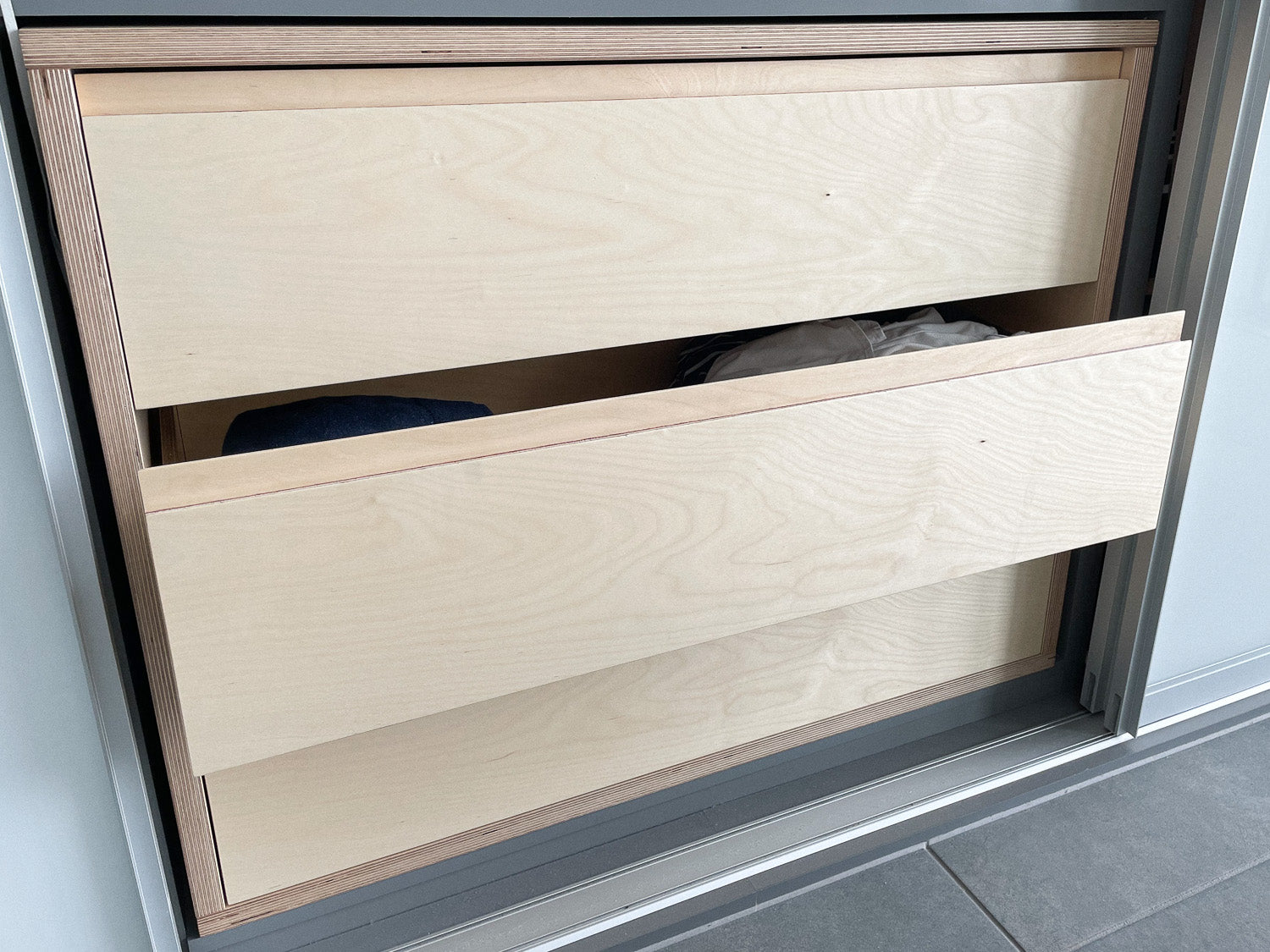 Custom Plywood Drawers