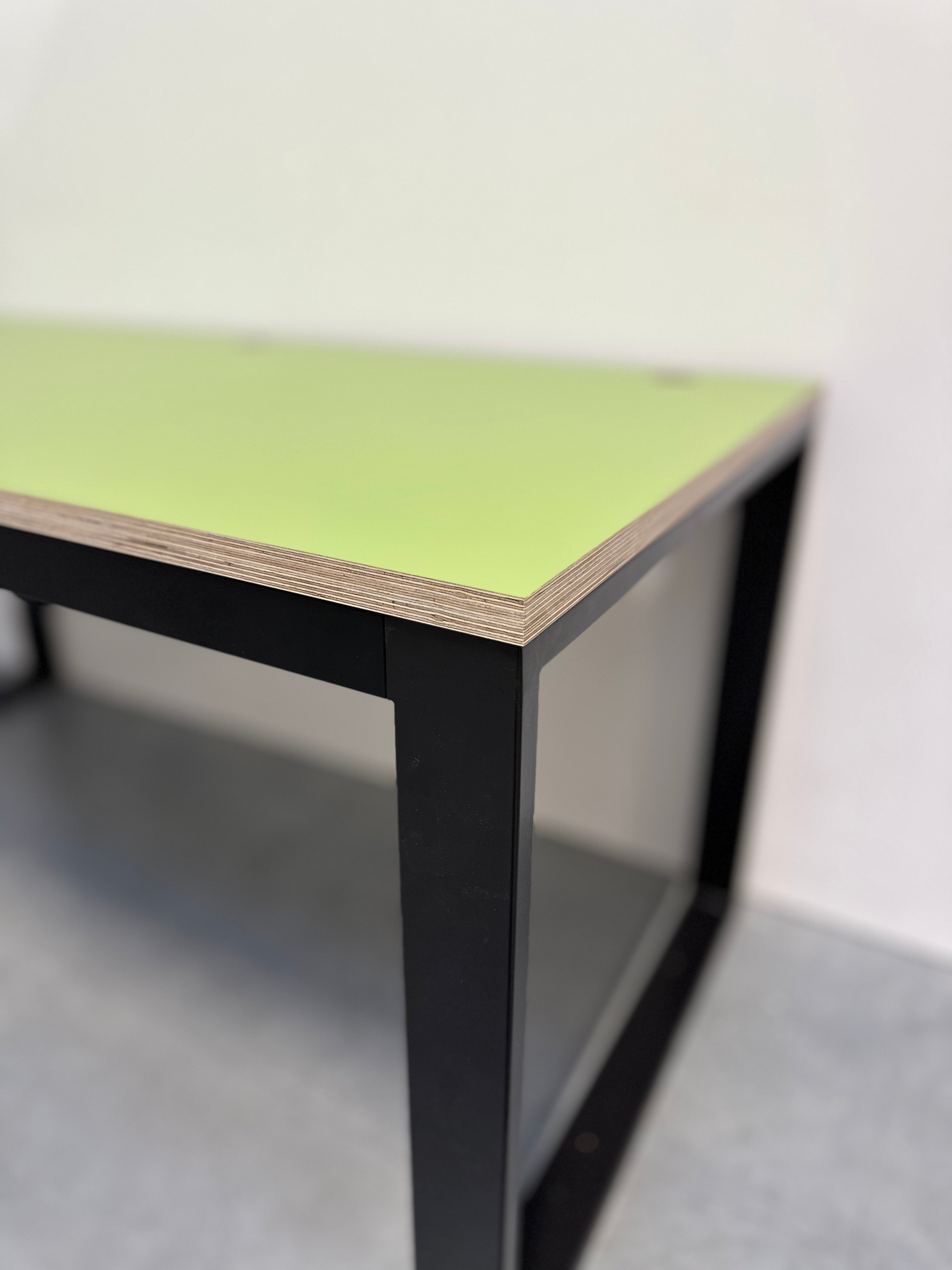 green cafe table