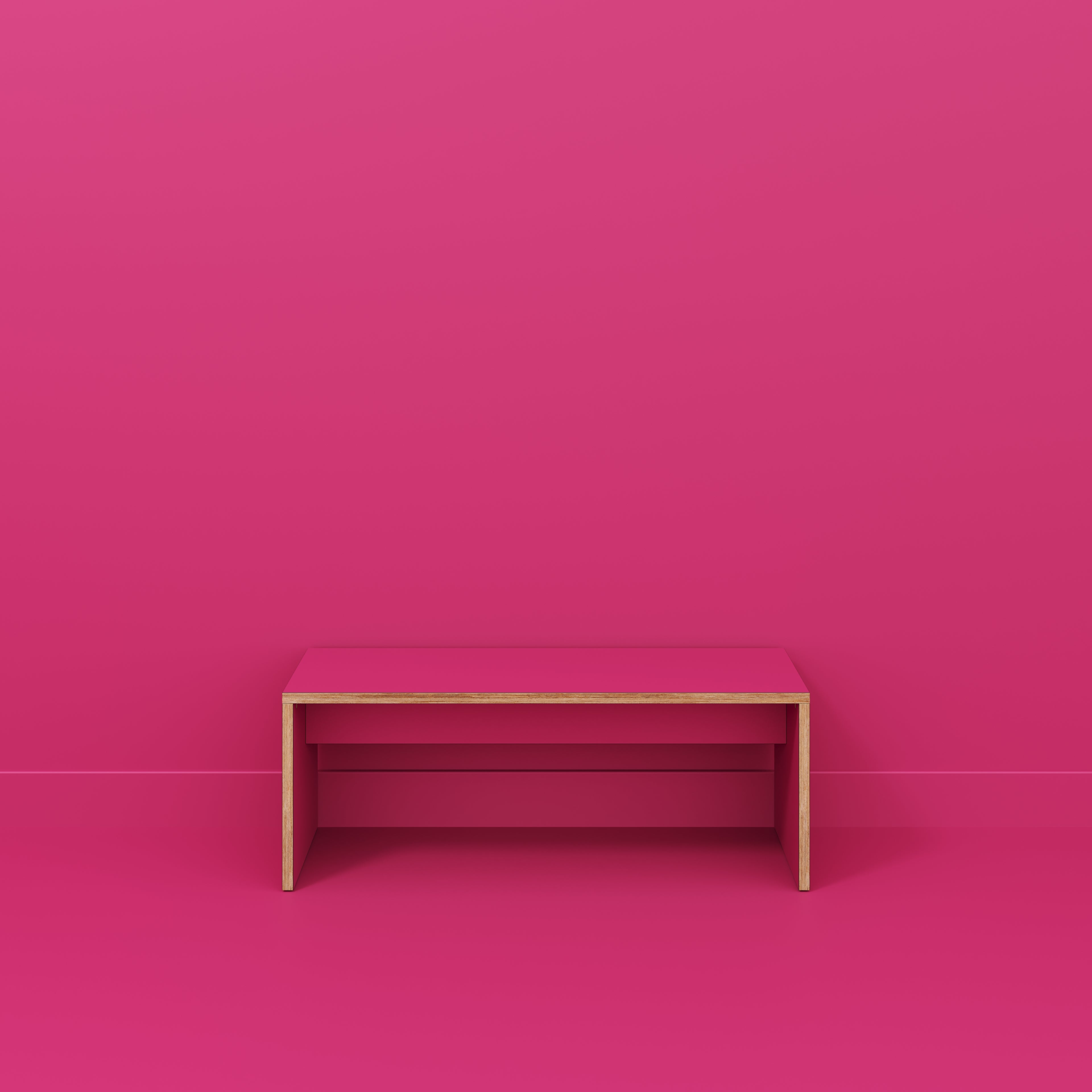 Plywood Bench Seat with Solid Sides - Formica Juicy Pink - 1200(w) x 400(d)