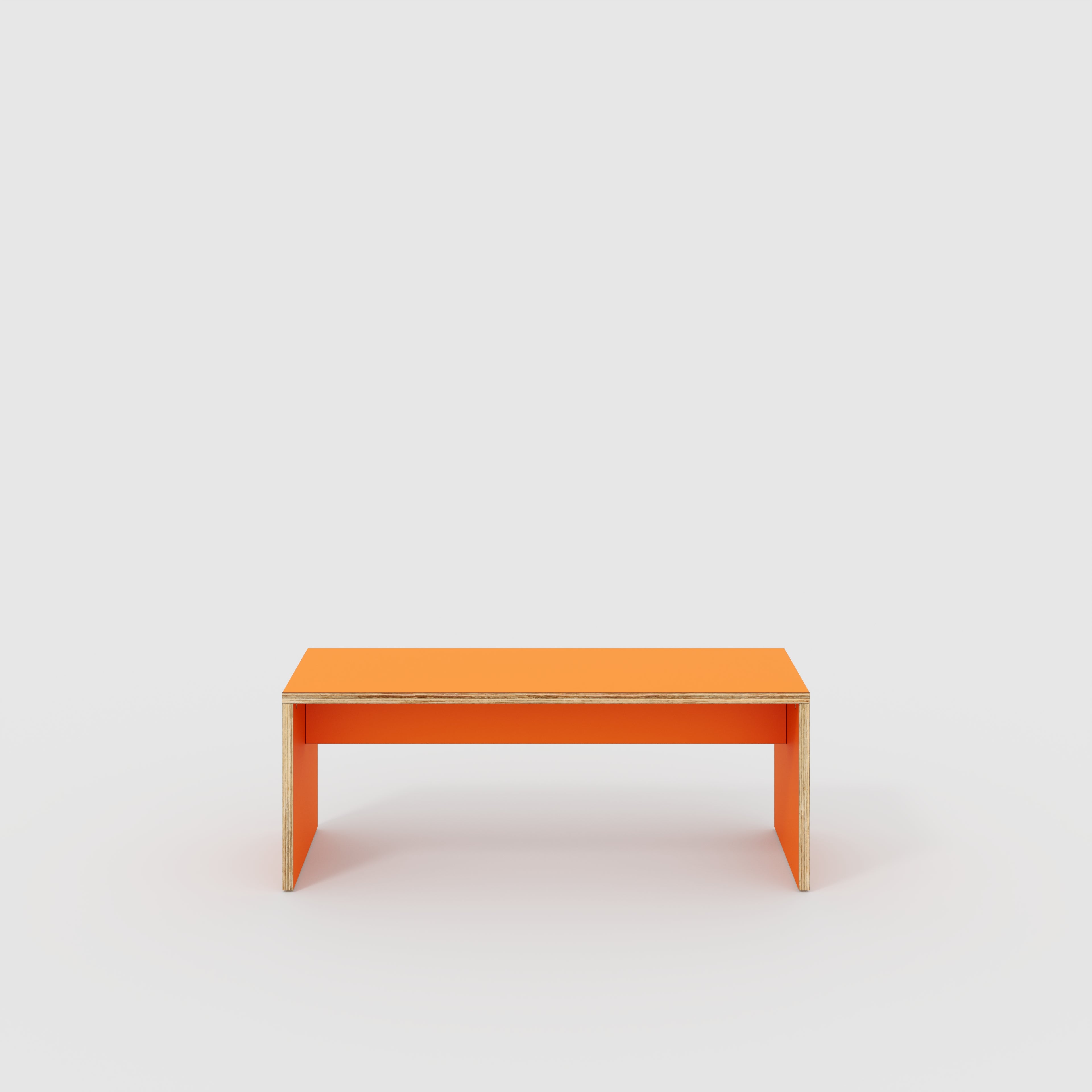Plywood Bench Seat with Solid Sides - Formica Levante Orange - 1200(w) x 400(d)