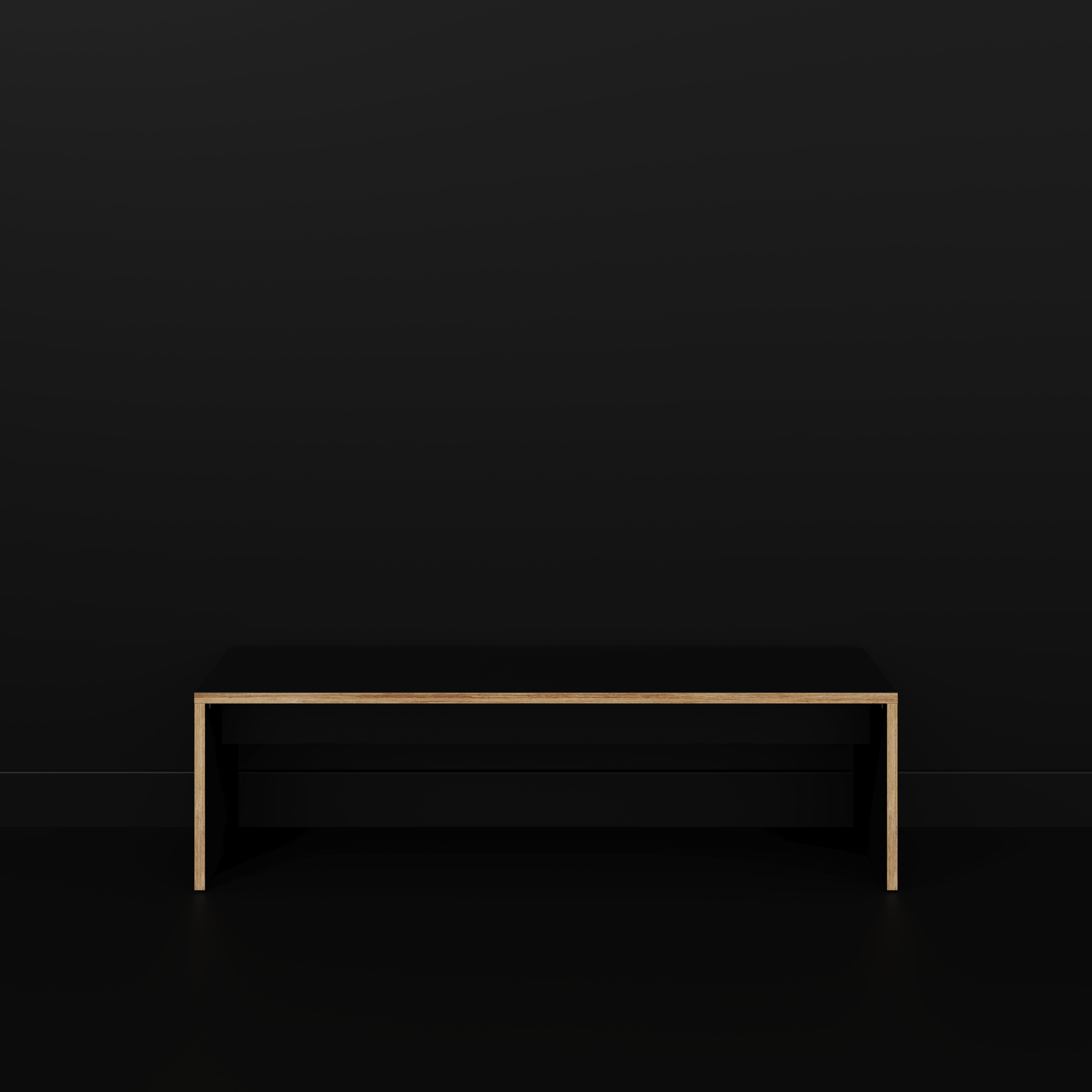 Plywood Bench Seat with Solid Sides - Formica Diamond Black - 1600(w) x 400(d)