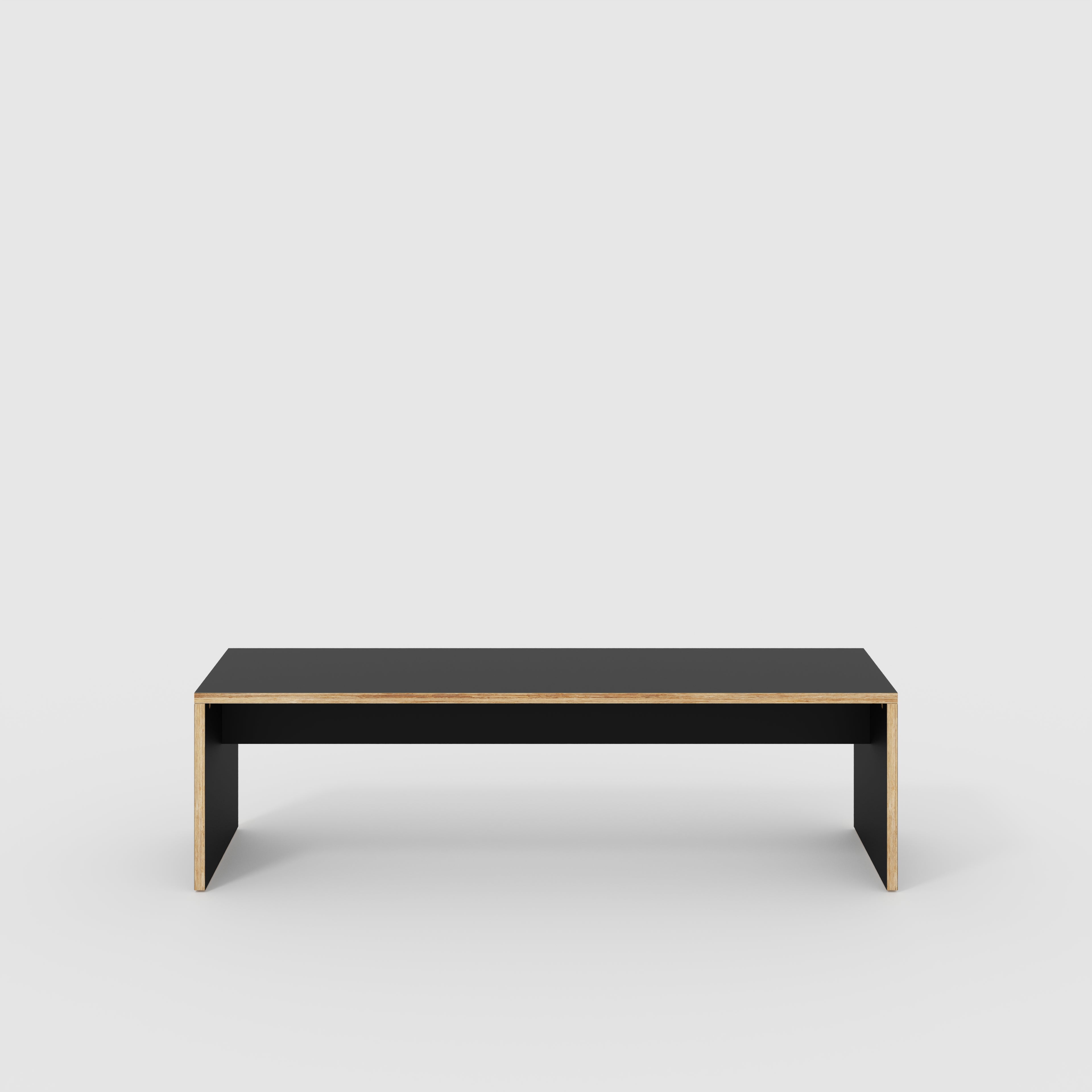 Plywood Bench Seat with Solid Sides - Formica Diamond Black - 1600(w) x 400(d)
