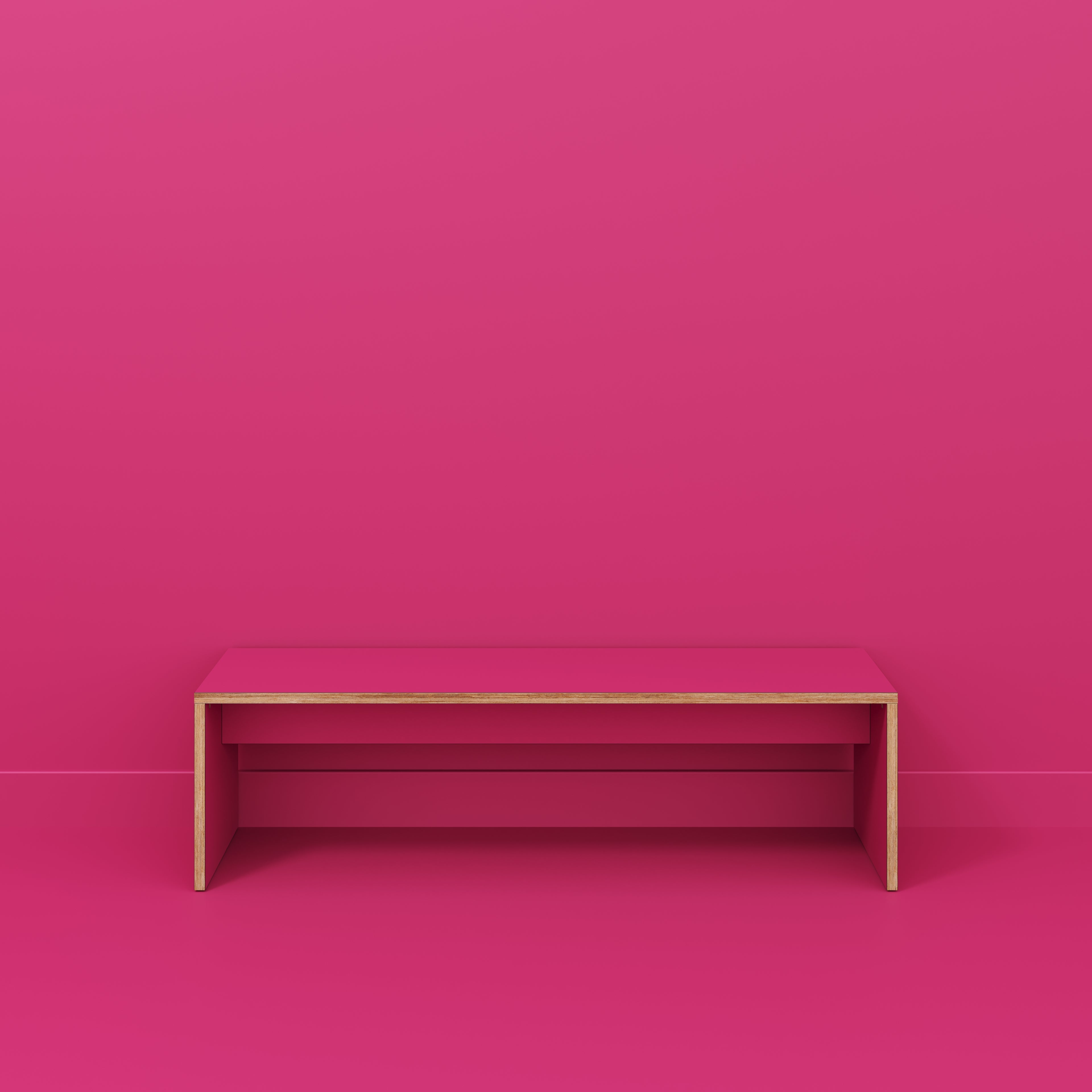Plywood Bench Seat with Solid Sides - Formica Juicy Pink - 1600(w) x 400(d)