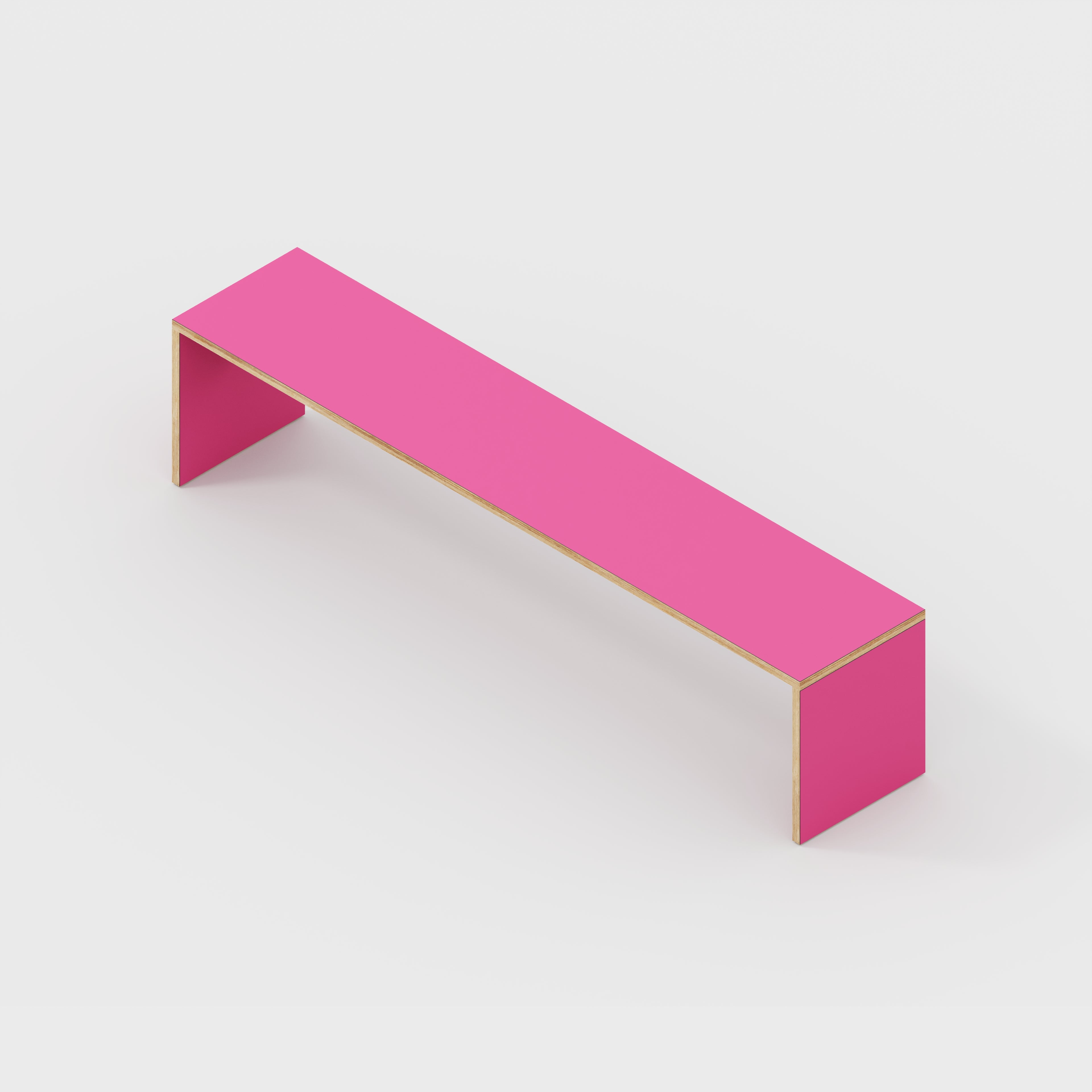 Plywood Bench Seat with Solid Sides - Formica Juicy Pink - 2000(w) x 400(d)
