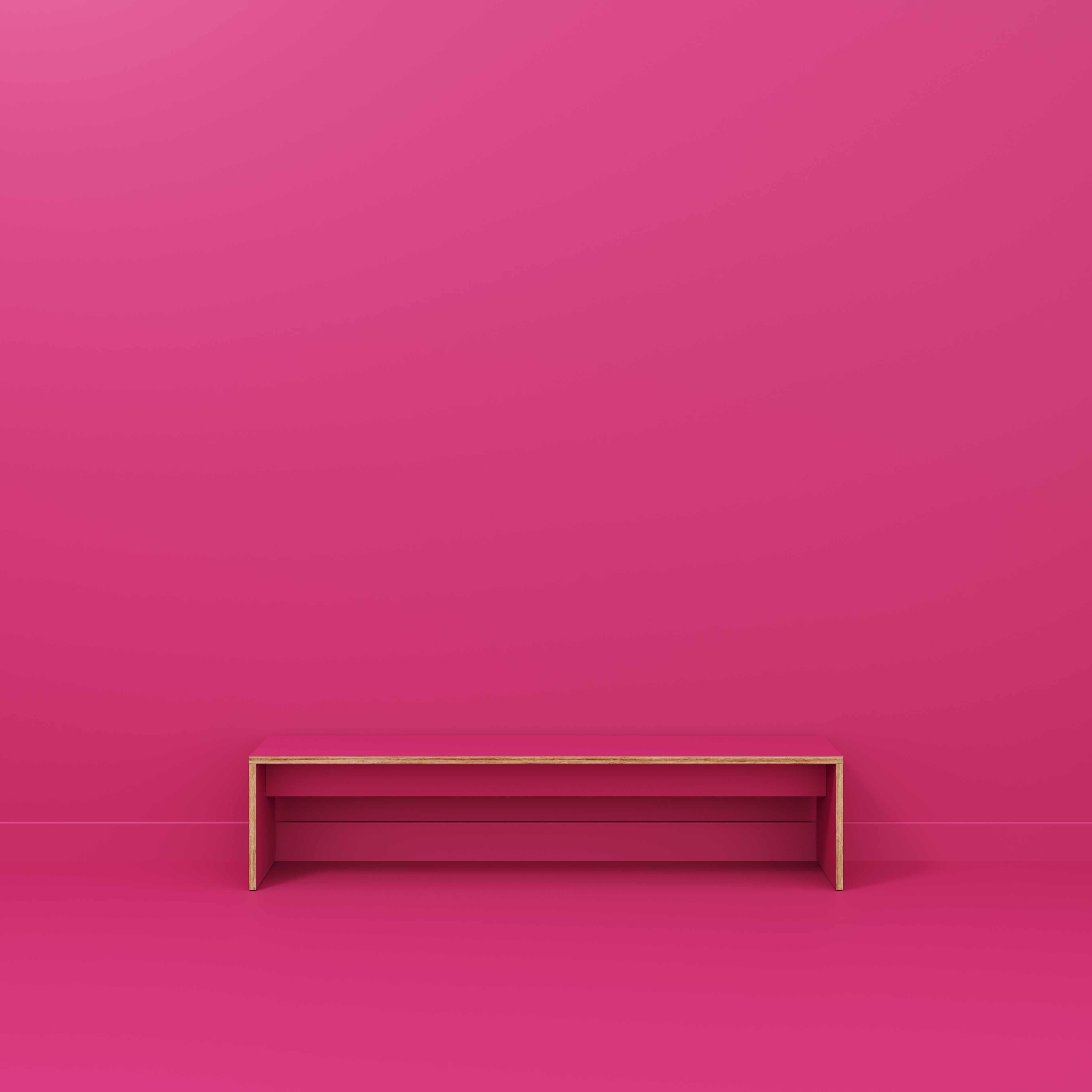 Plywood Bench Seat with Solid Sides - Formica Juicy Pink - 2000(w) x 400(d)