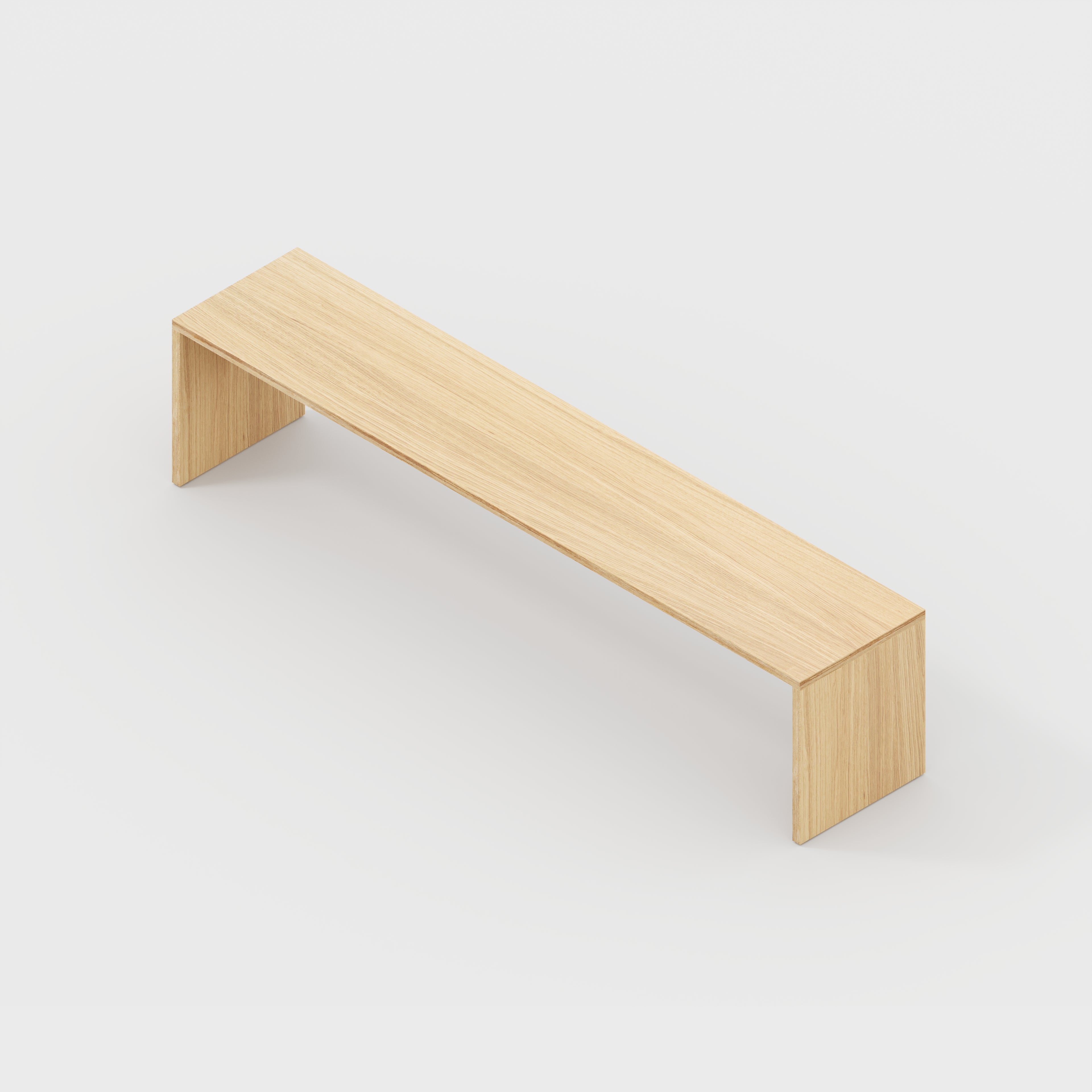 Plywood Bench Seat with Solid Sides - Plywood Oak - 2000(w) x 400(d)