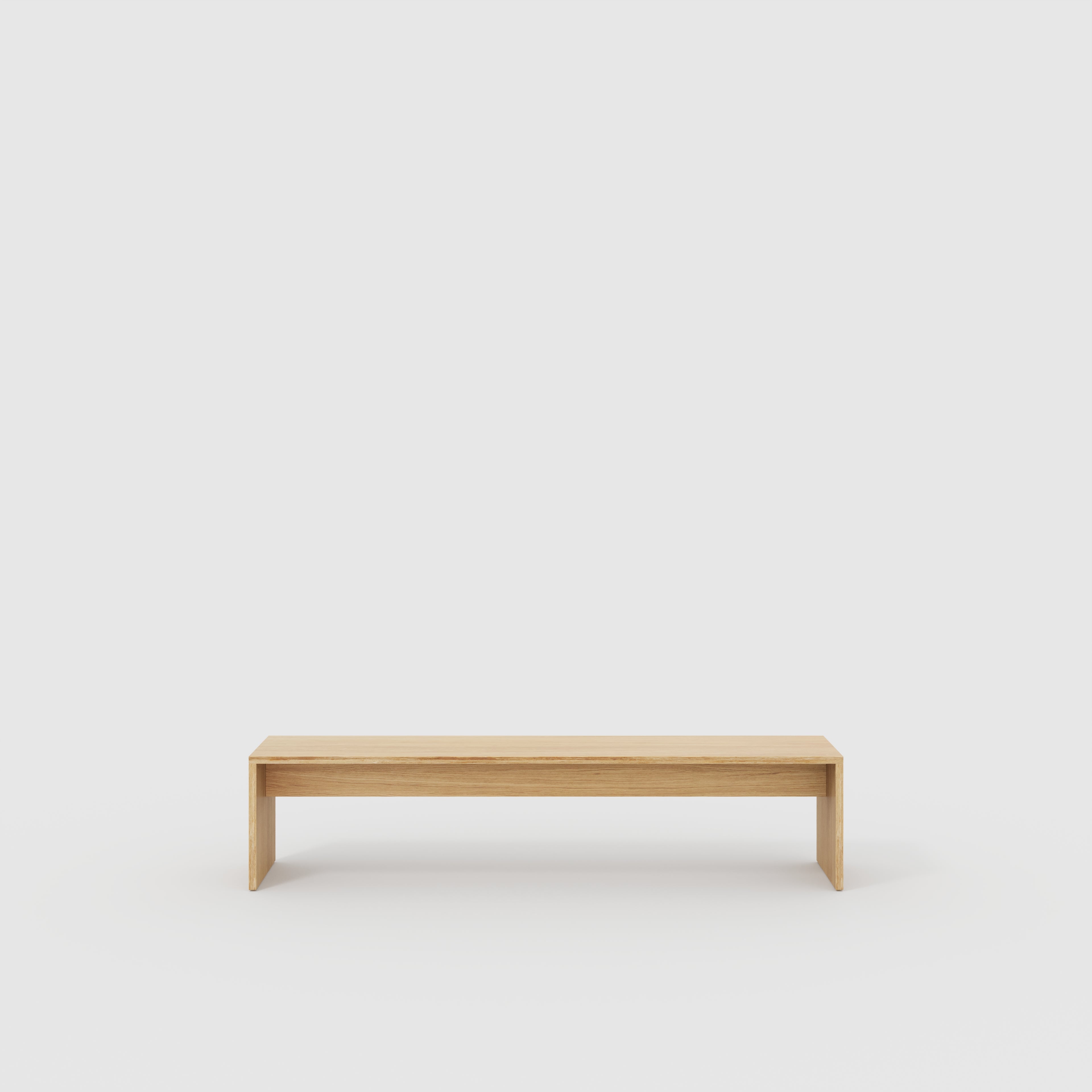 Plywood Bench Seat with Solid Sides - Plywood Oak - 2000(w) x 400(d)
