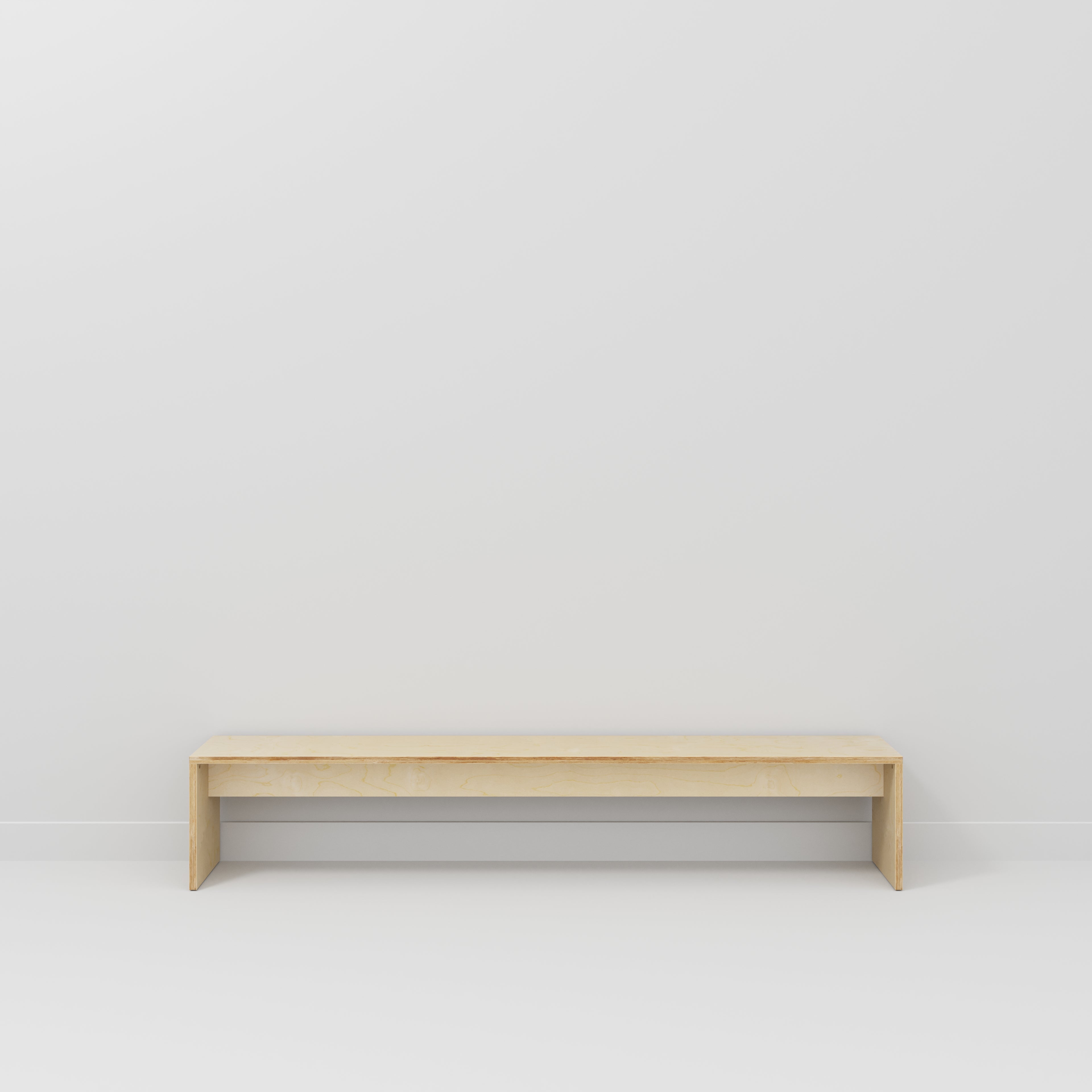 Plywood Bench Seat with Solid Sides - Plywood Birch - 2400(w) x 400(d)