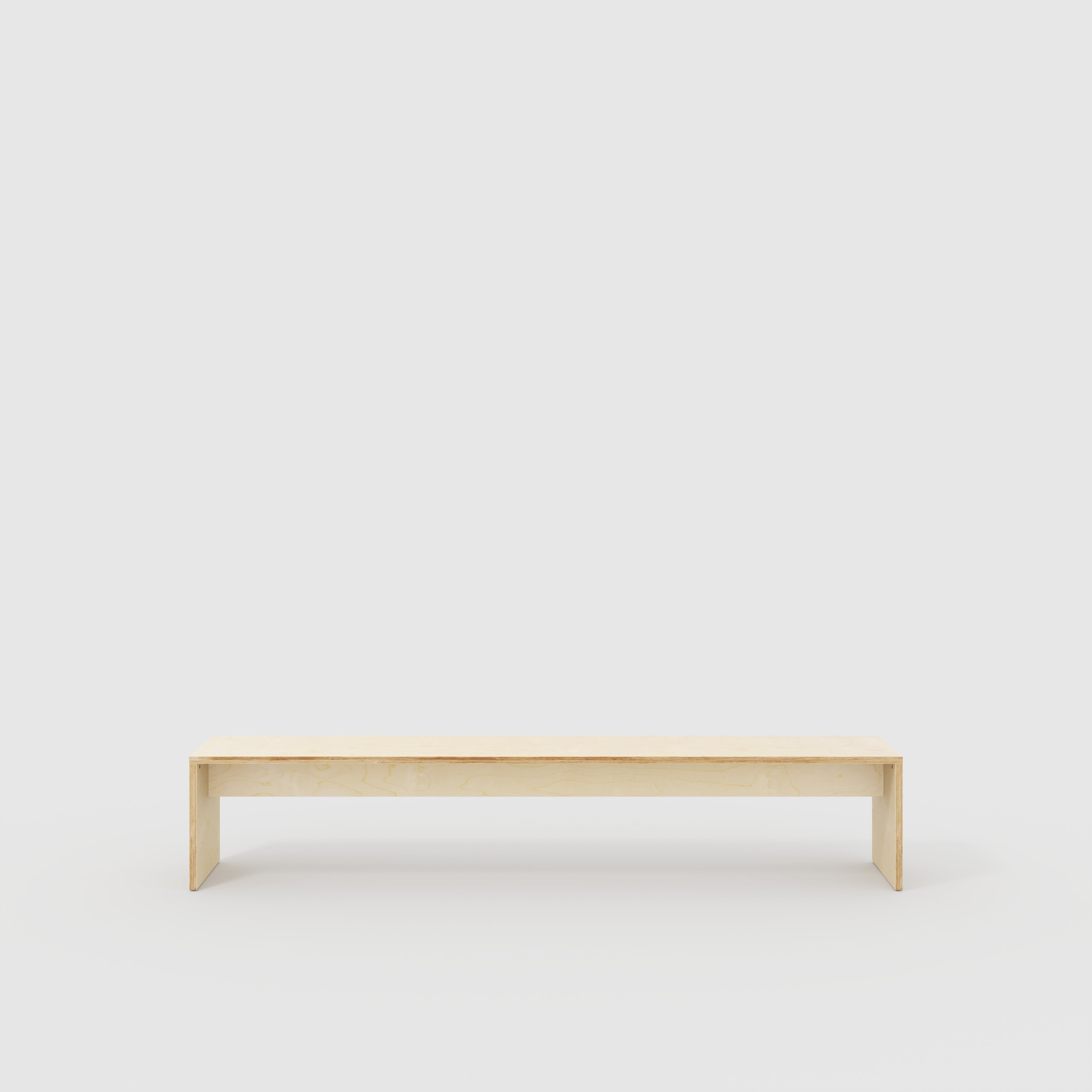 Plywood Bench Seat with Solid Sides - Plywood Birch - 2400(w) x 400(d)
