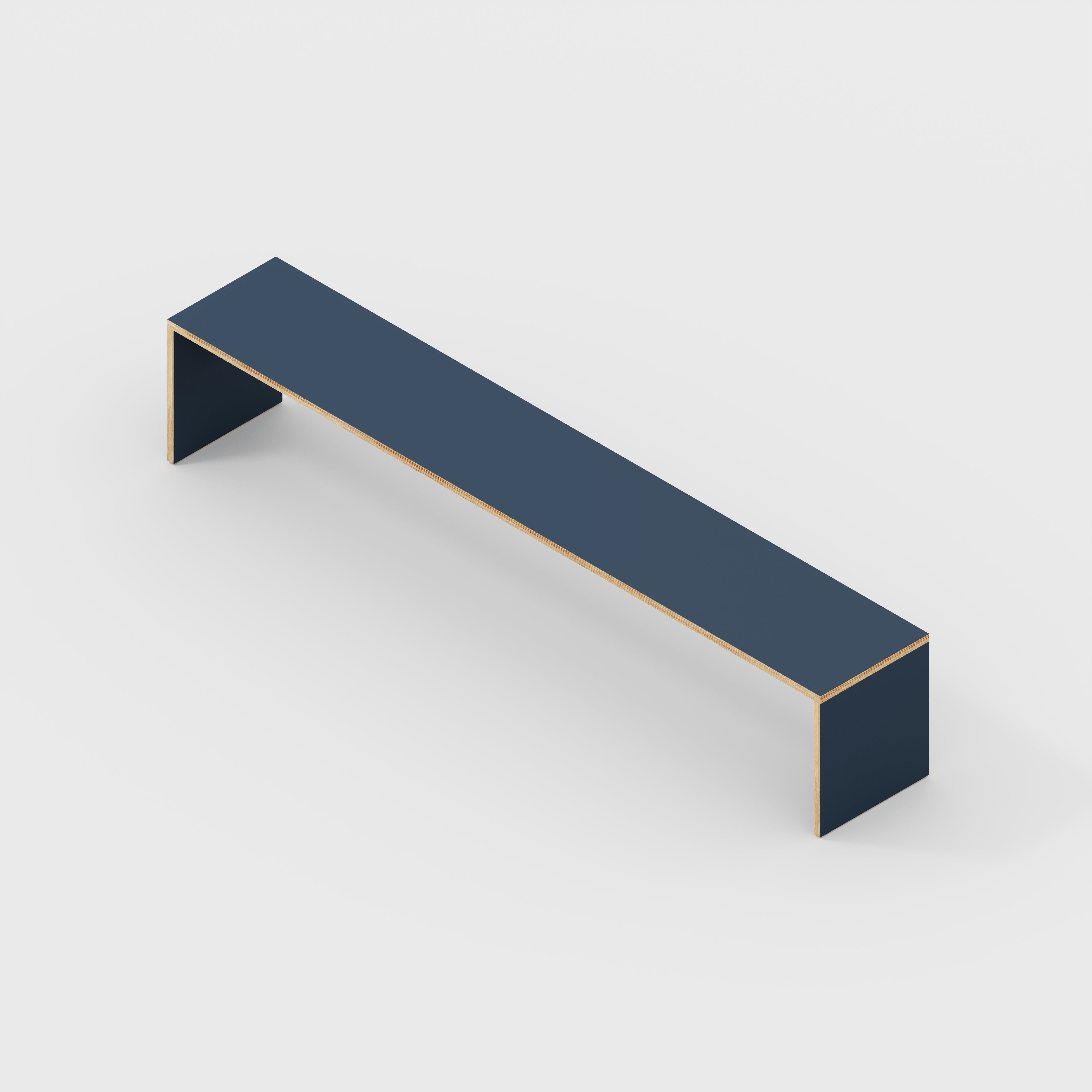 Plywood Bench Seat with Solid Sides - Formica Night Sea Blue - 2400(w) x 400(d)