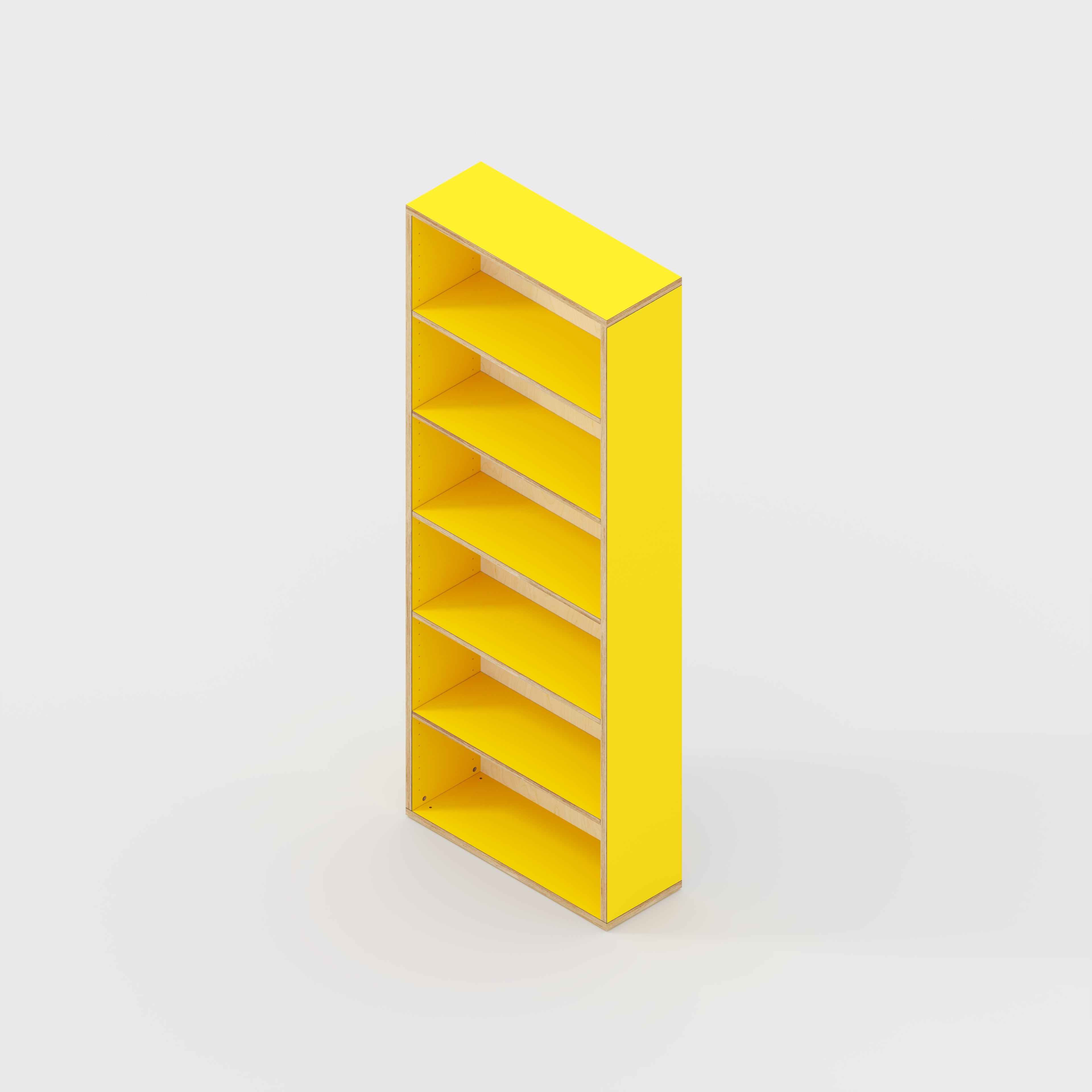 Plywood Bookshelves - Formica Chrome Yellow - 800(w) x 300(d) x 2100(h)