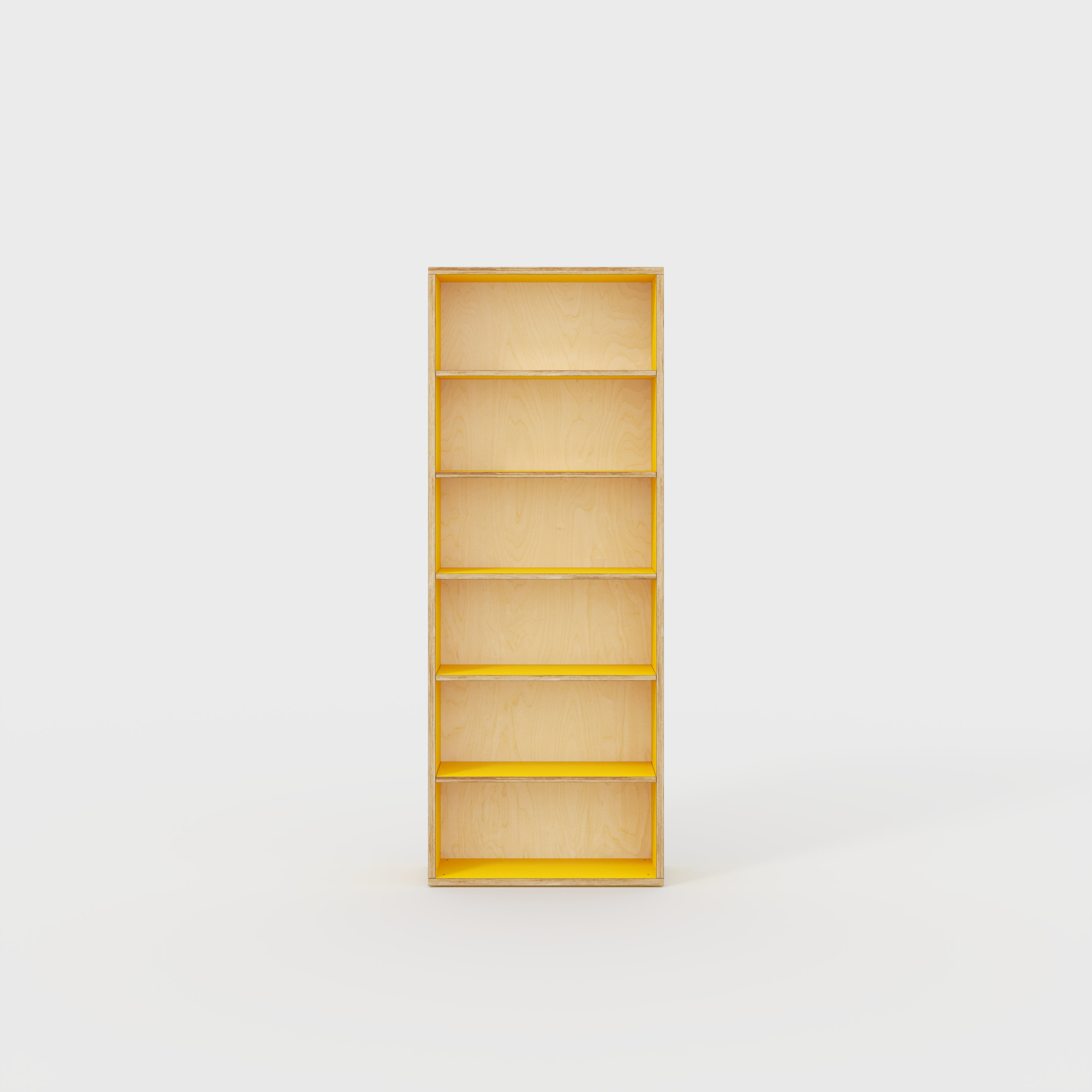 Plywood Bookshelves - Formica Chrome Yellow - 800(w) x 300(d) x 2100(h)
