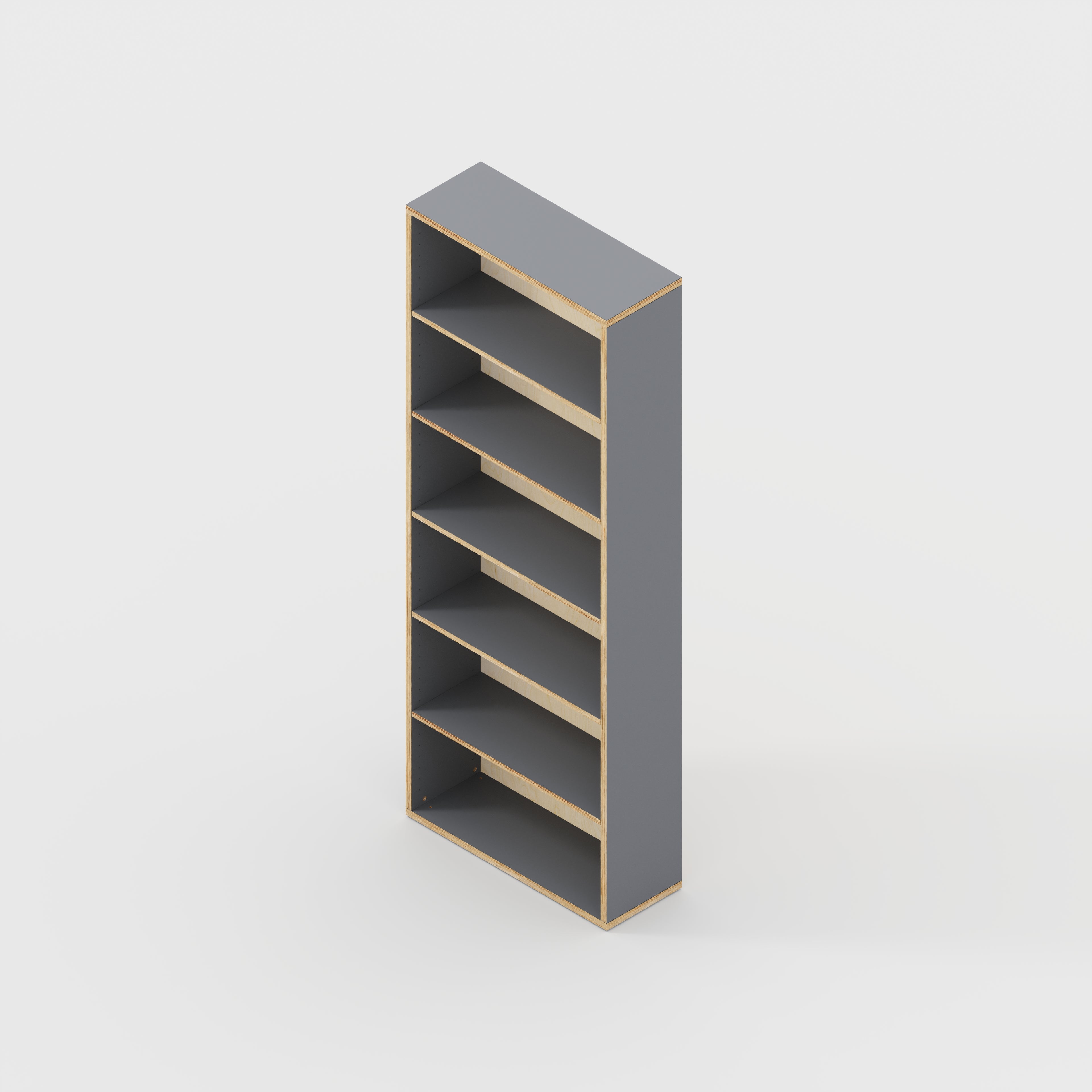 Plywood Bookshelves - Formica Tornado Grey - 800(w) x 300(d) x 2100(h)