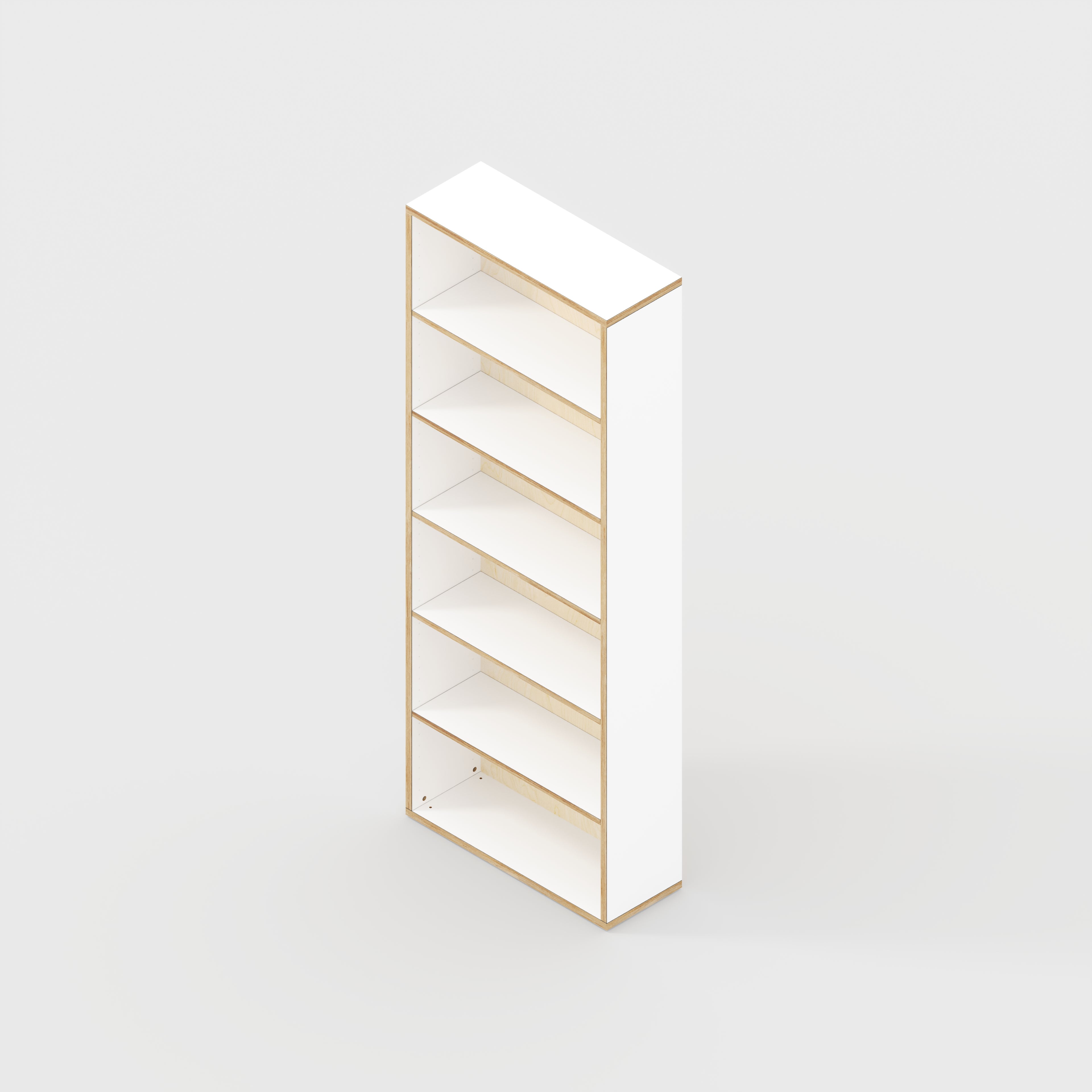 Plywood Bookshelves - Formica White - 800(w) x 300(d) x 2100(h)
