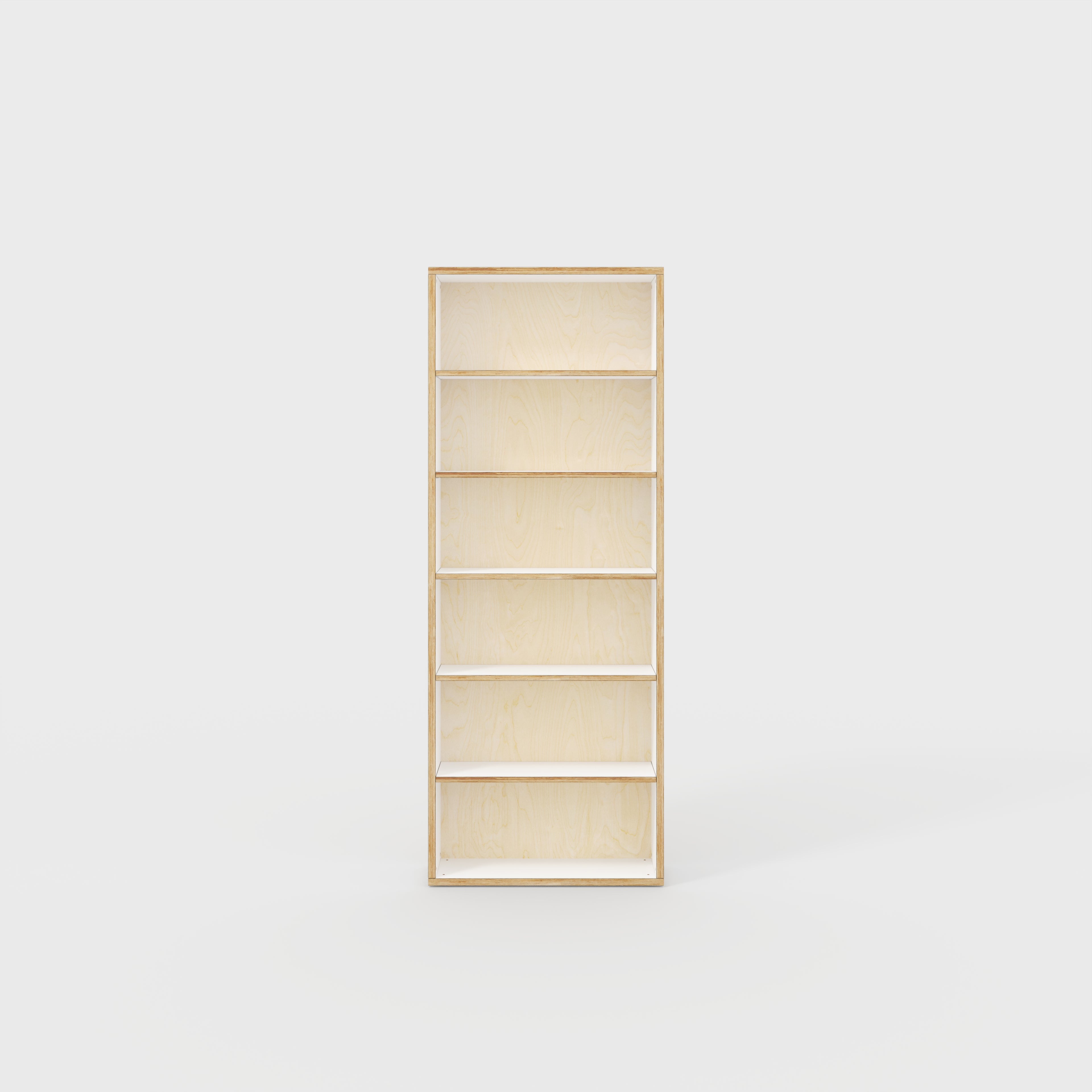 Plywood Bookshelves - Formica White - 800(w) x 300(d) x 2100(h)