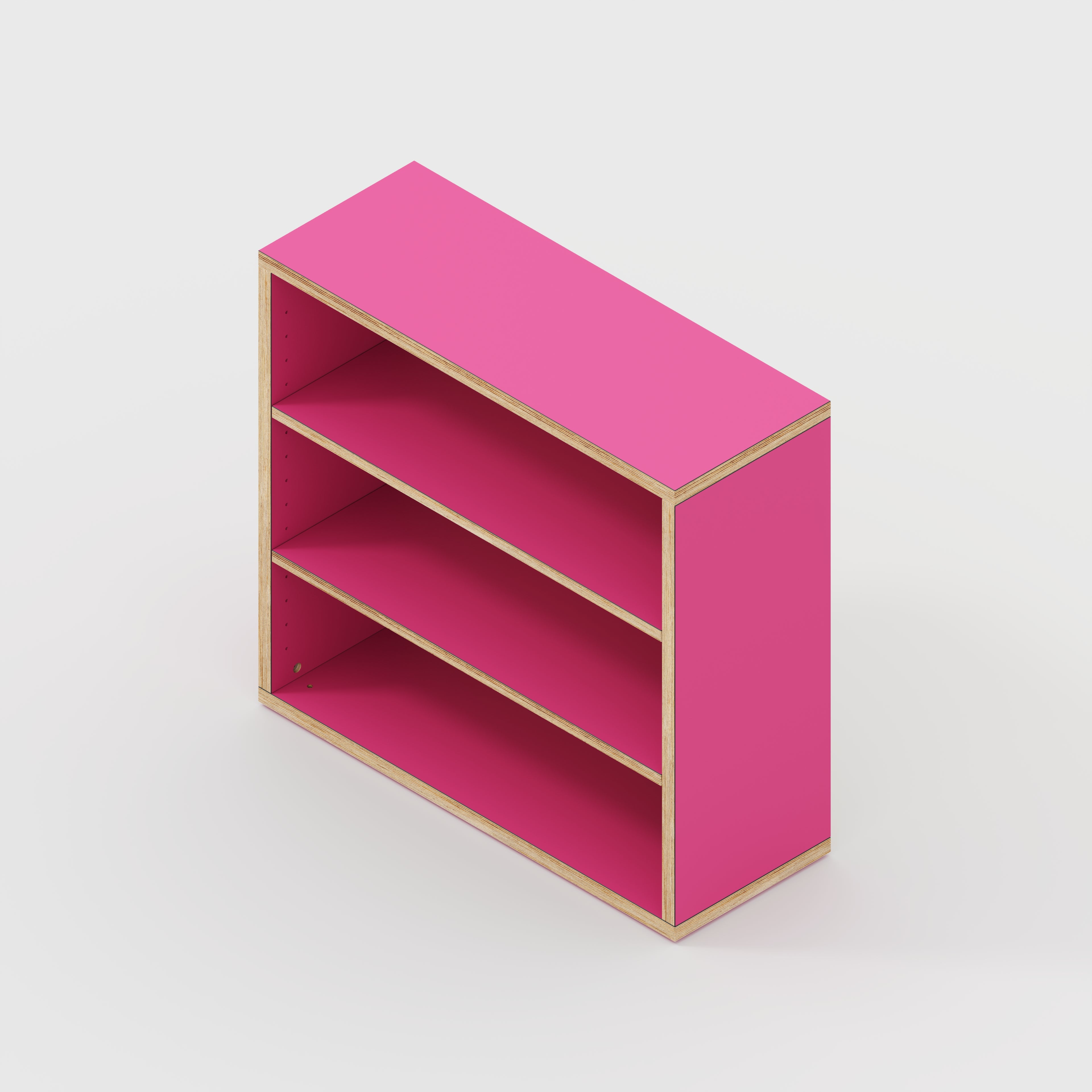 Plywood Bookshelves - Formica Juicy Pink - 800(w) x 300(d) x 750(h)