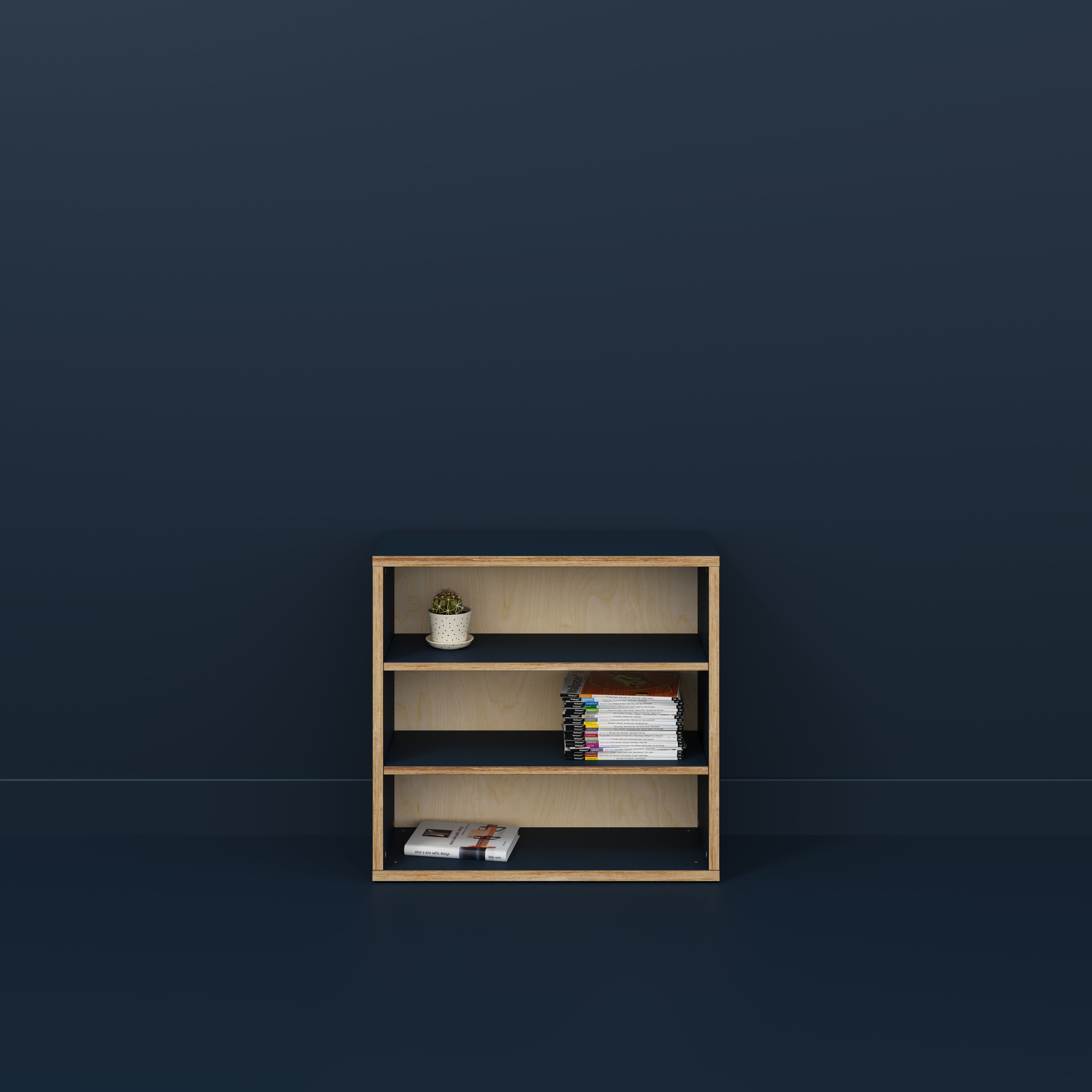 Plywood Bookshelves - Formica Night Sea Blue - 800(w) x 300(d) x 750(h)