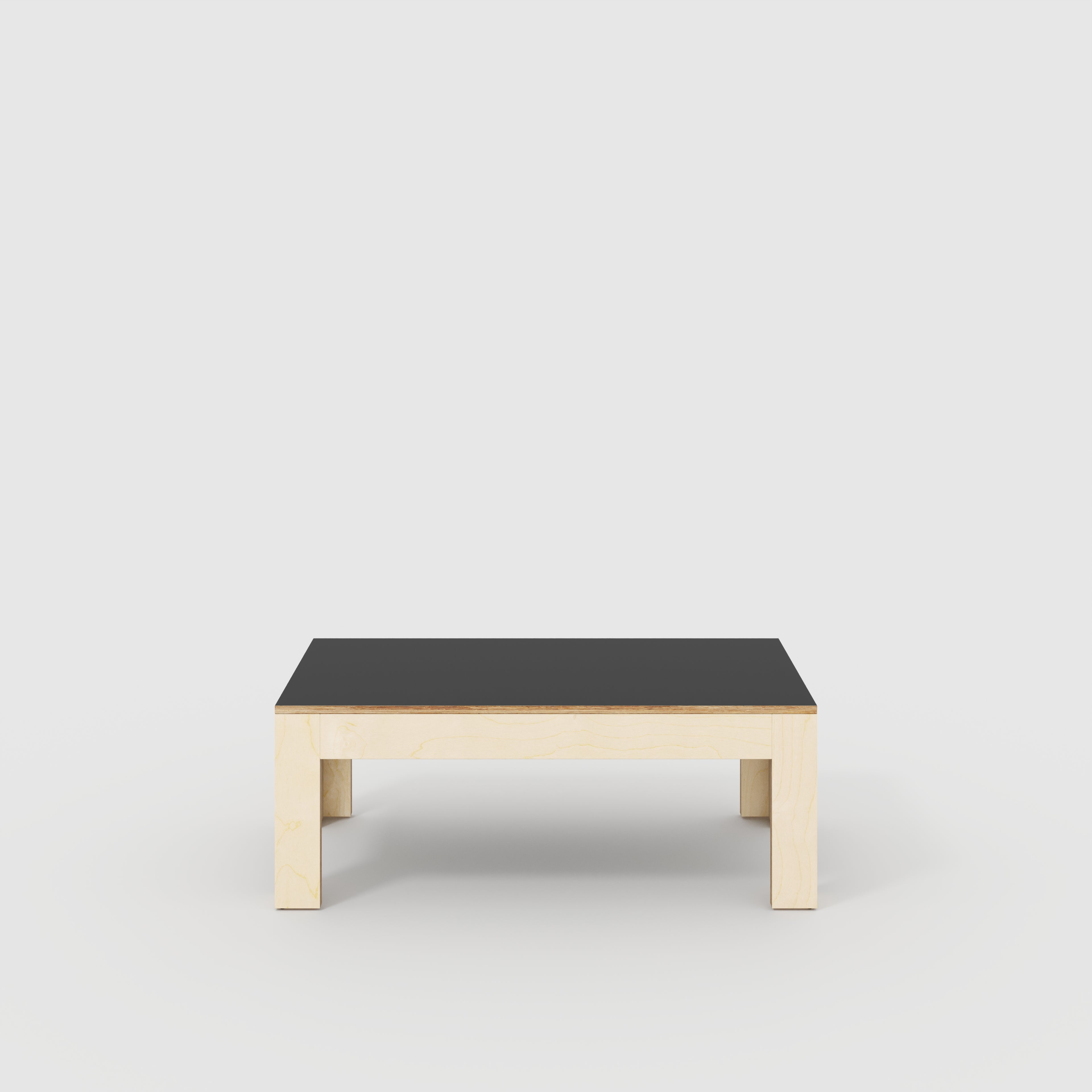 Plywood Coffee Table with Solid Frame - Formica Diamond Black - 1200(w) x 600(d) x 450(h)