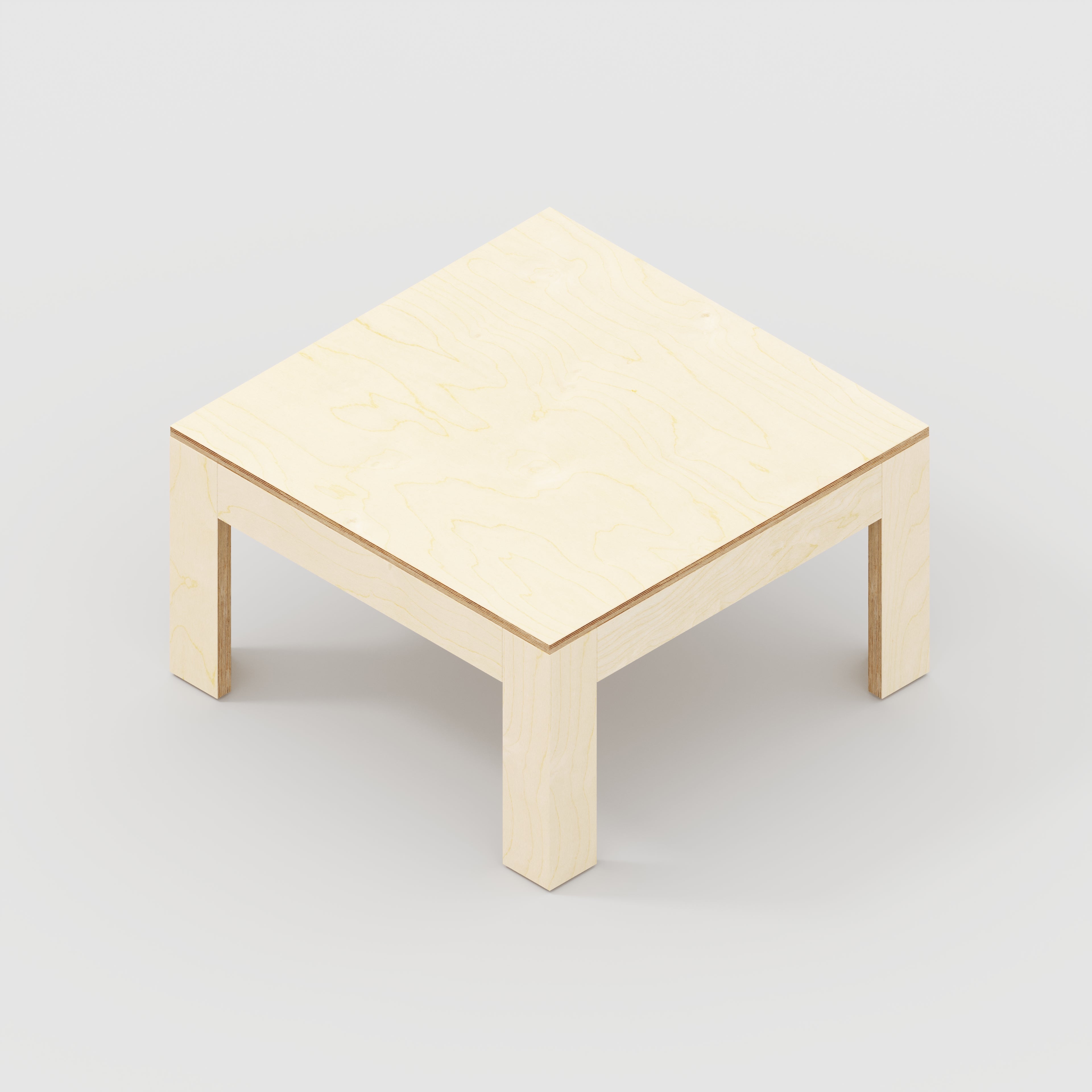 Plywood Coffee Table with Solid Frame - Plywood Birch - 800(w) x 800(d) x 450(h)