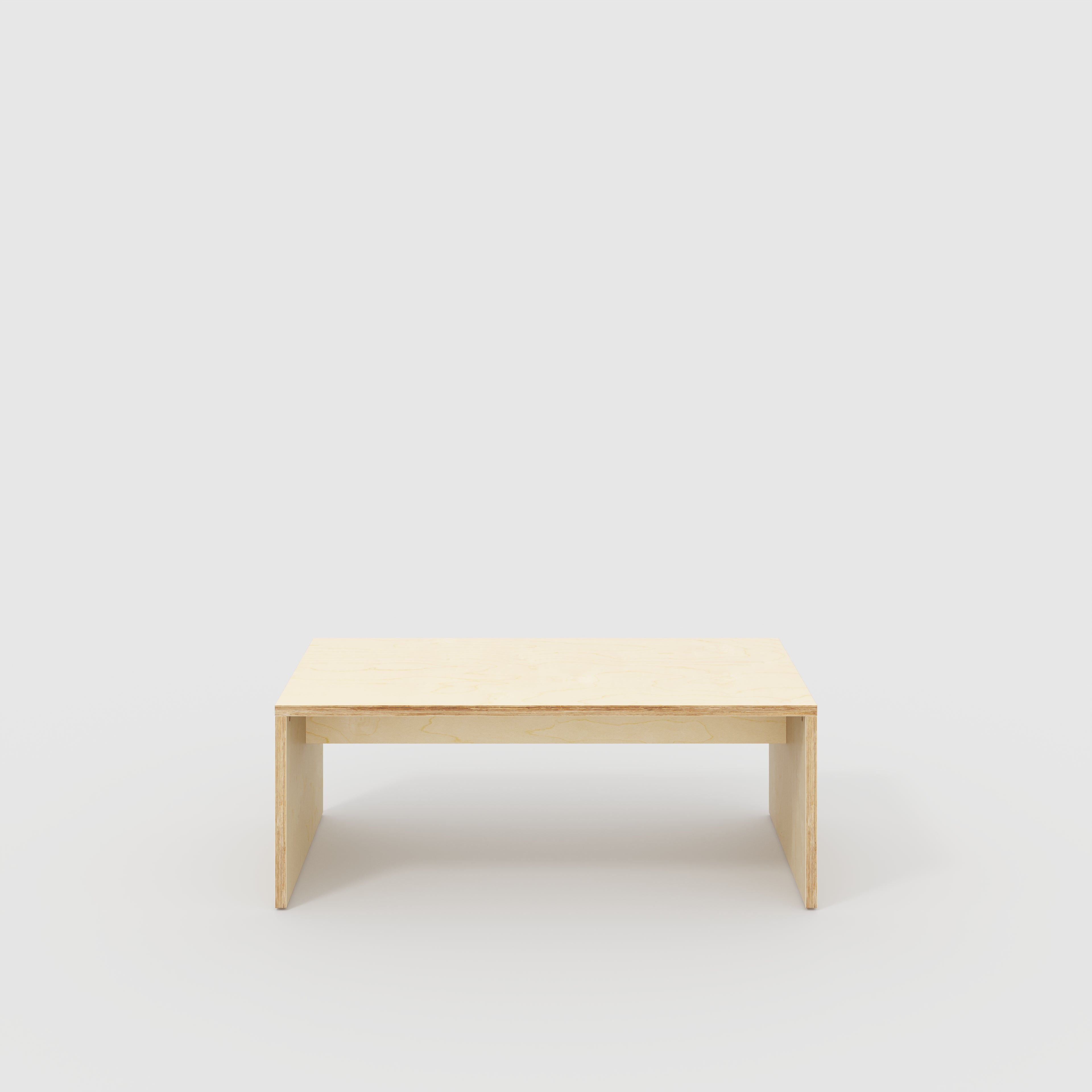 Plywood Coffee Table with Solid Sides - Plywood Birch - 1200(w) x 600(d) x 450(h)