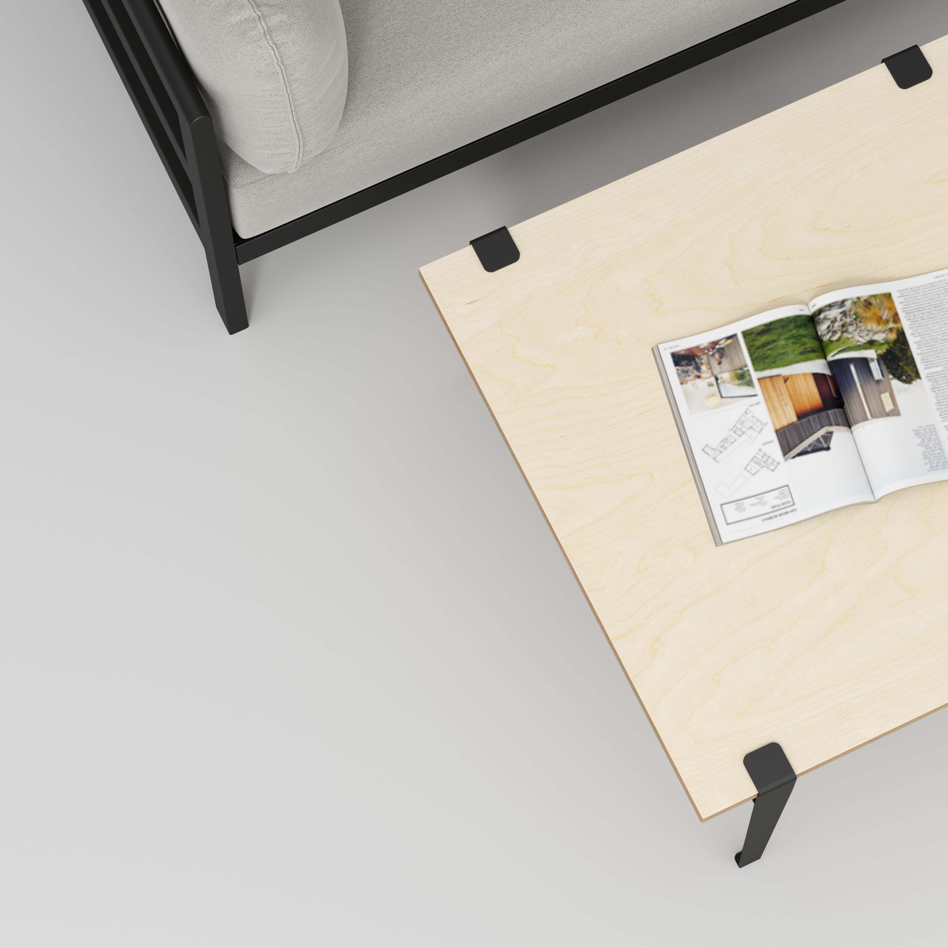 Custom Plywood Coffee Table with Tiptoe Legs