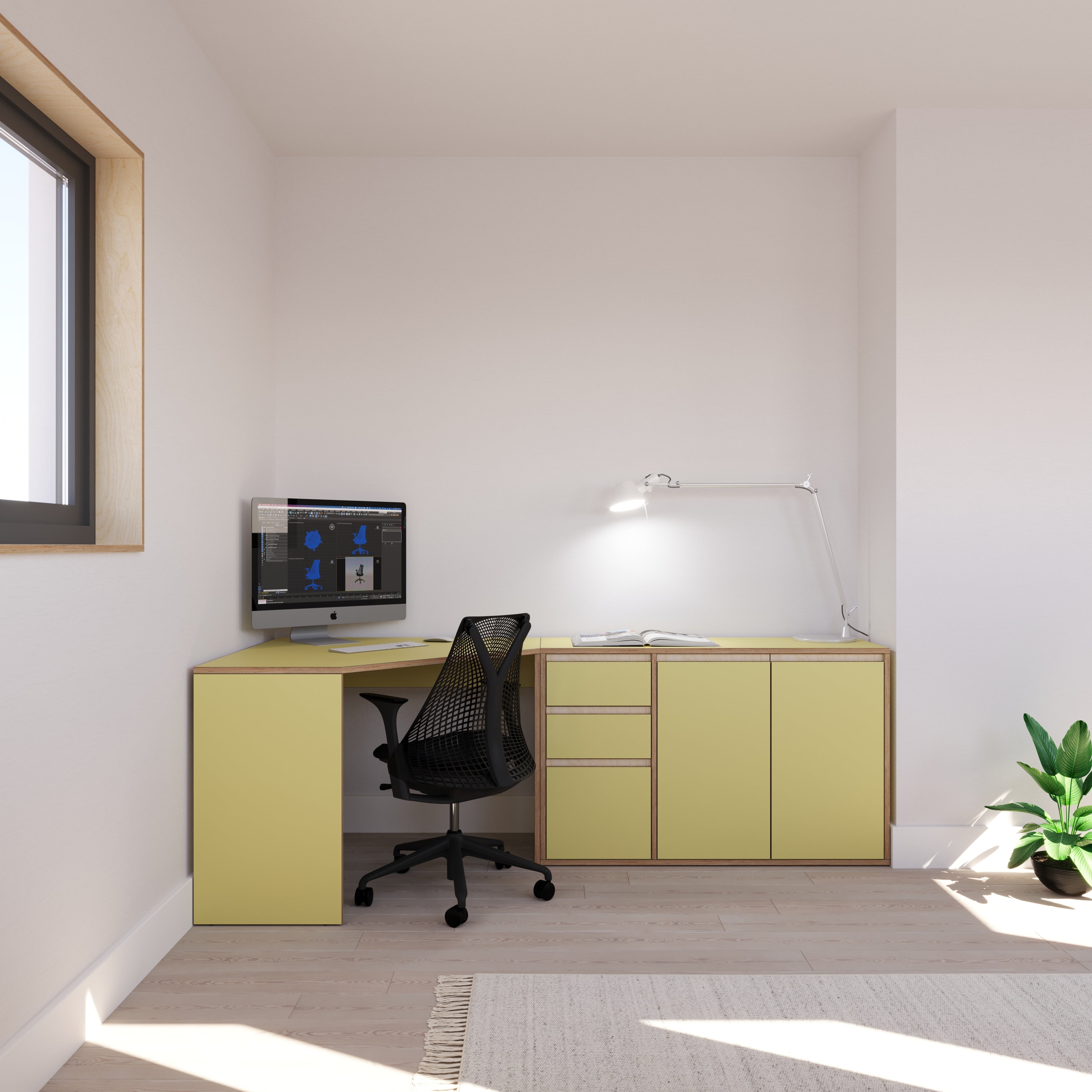 home office furniture avocado green