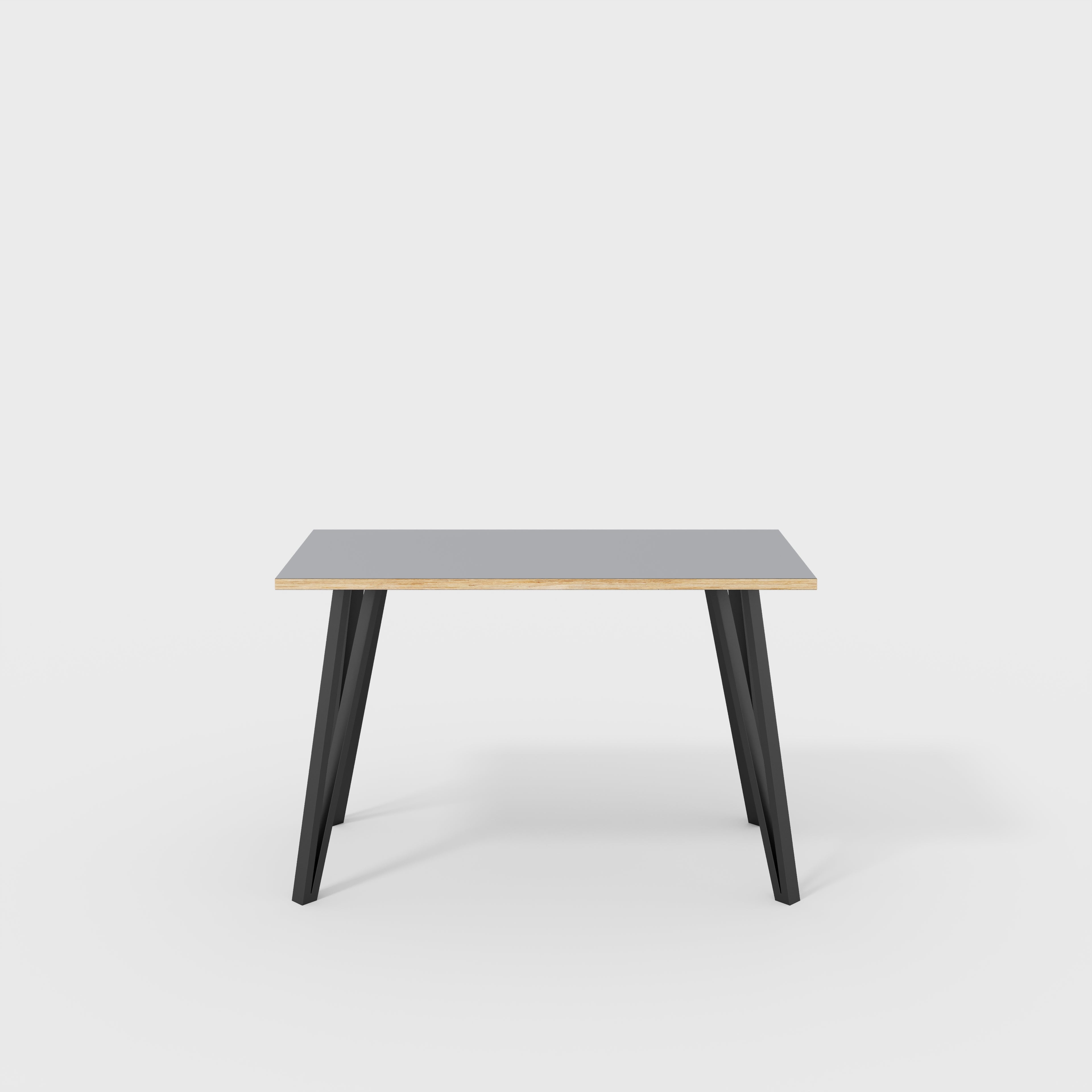 Desk with Black Box Hairpin Legs - Formica Tornado Grey - 1200(w) x 600(d) x 735(h)