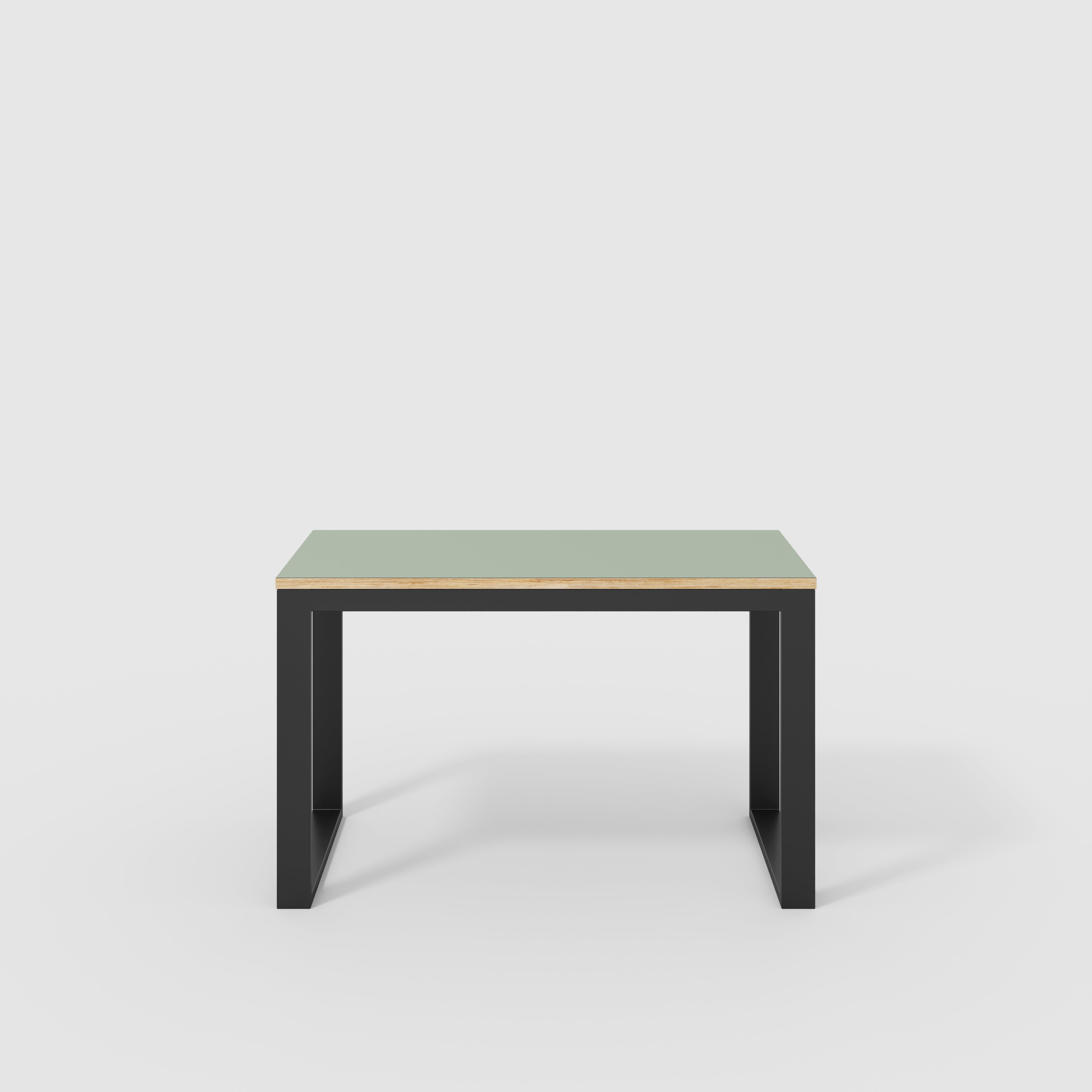 Desk with Black Industrial Frame - Formica Green Slate - 1200(w) x 585(d) x 735(h)