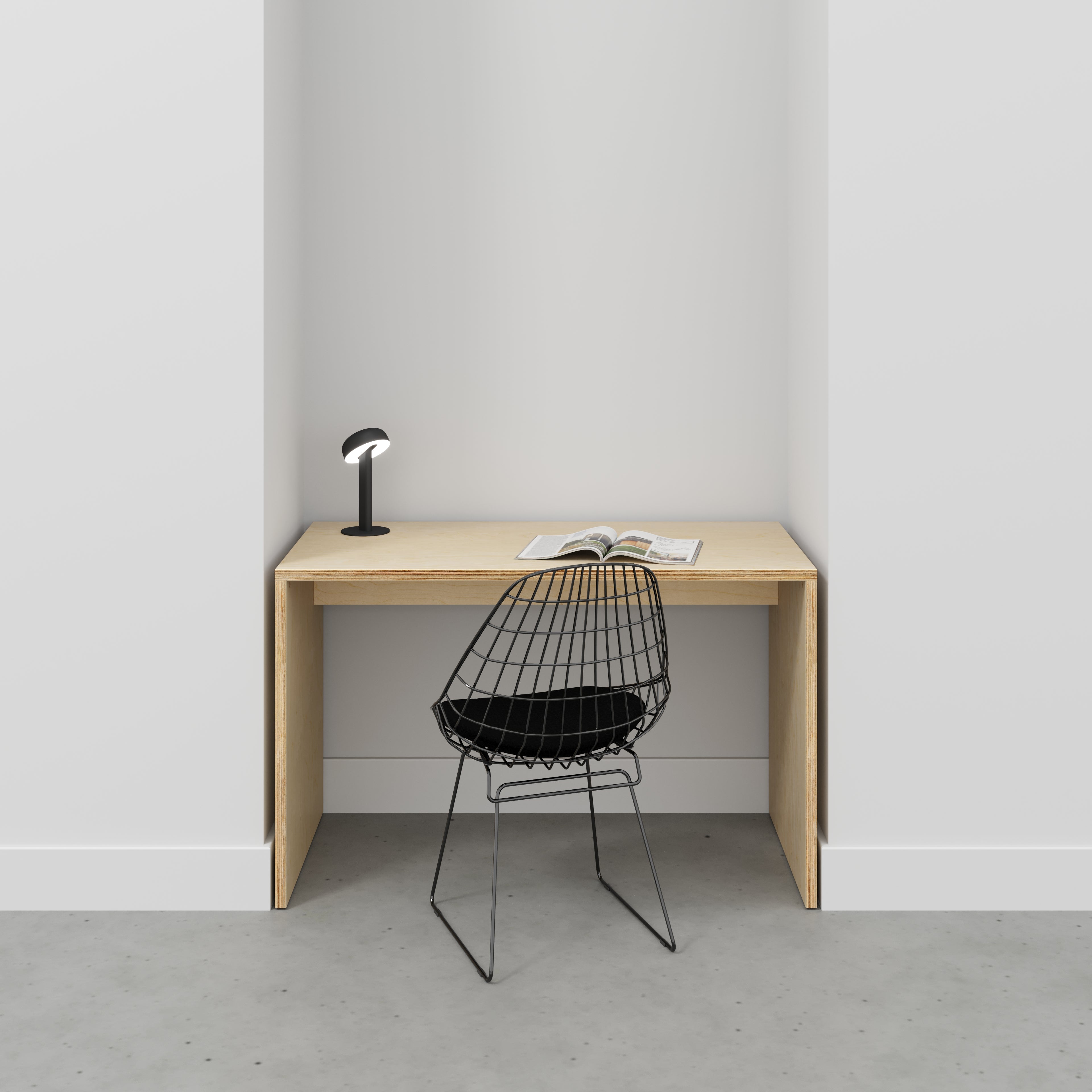 Plywood Desk with Solid Sides - Plywood Birch - 1200(w) x 600(d) x 750(h)