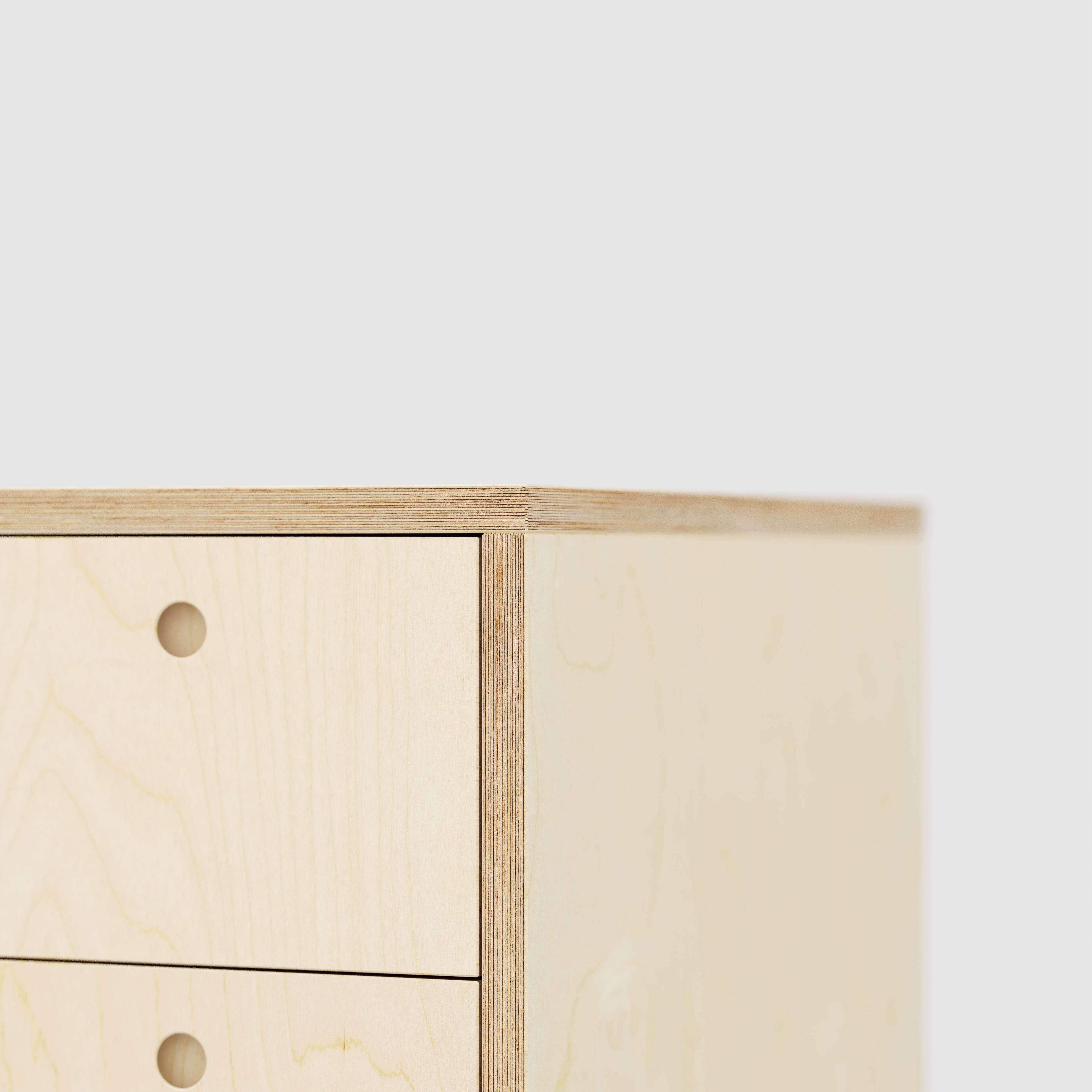Plywood Desk with Storage Type 1 RH - Drawers - Plywood Birch - 2000(w) x 800(d) x 750(h)