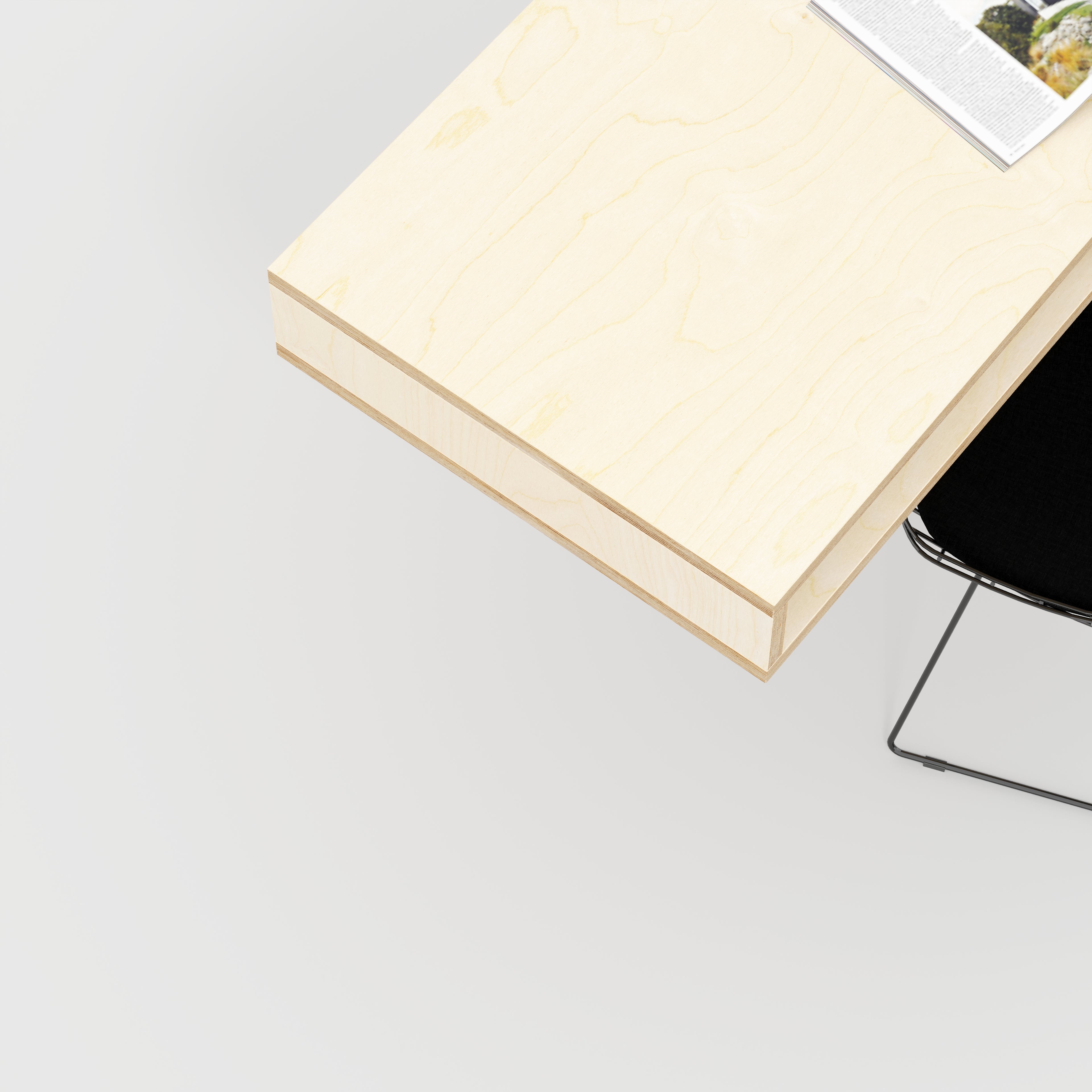 Custom Plywood Desktop with Storage