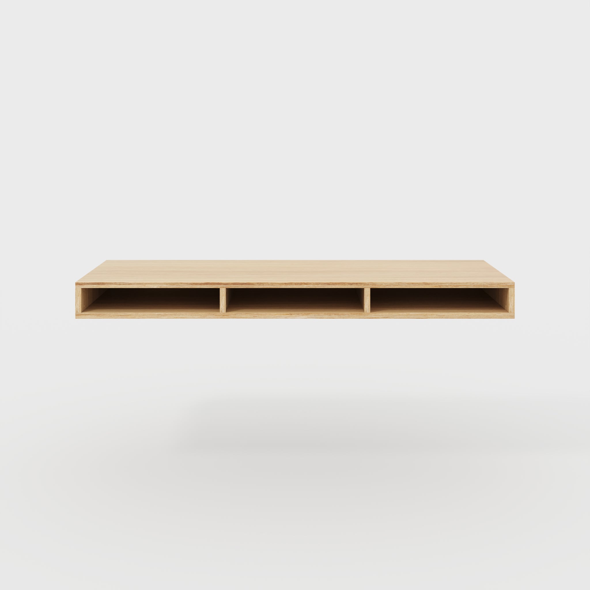 Plywood Desktop with Storage Plywood Oak 1800(w) x 600(d) x 150(h)