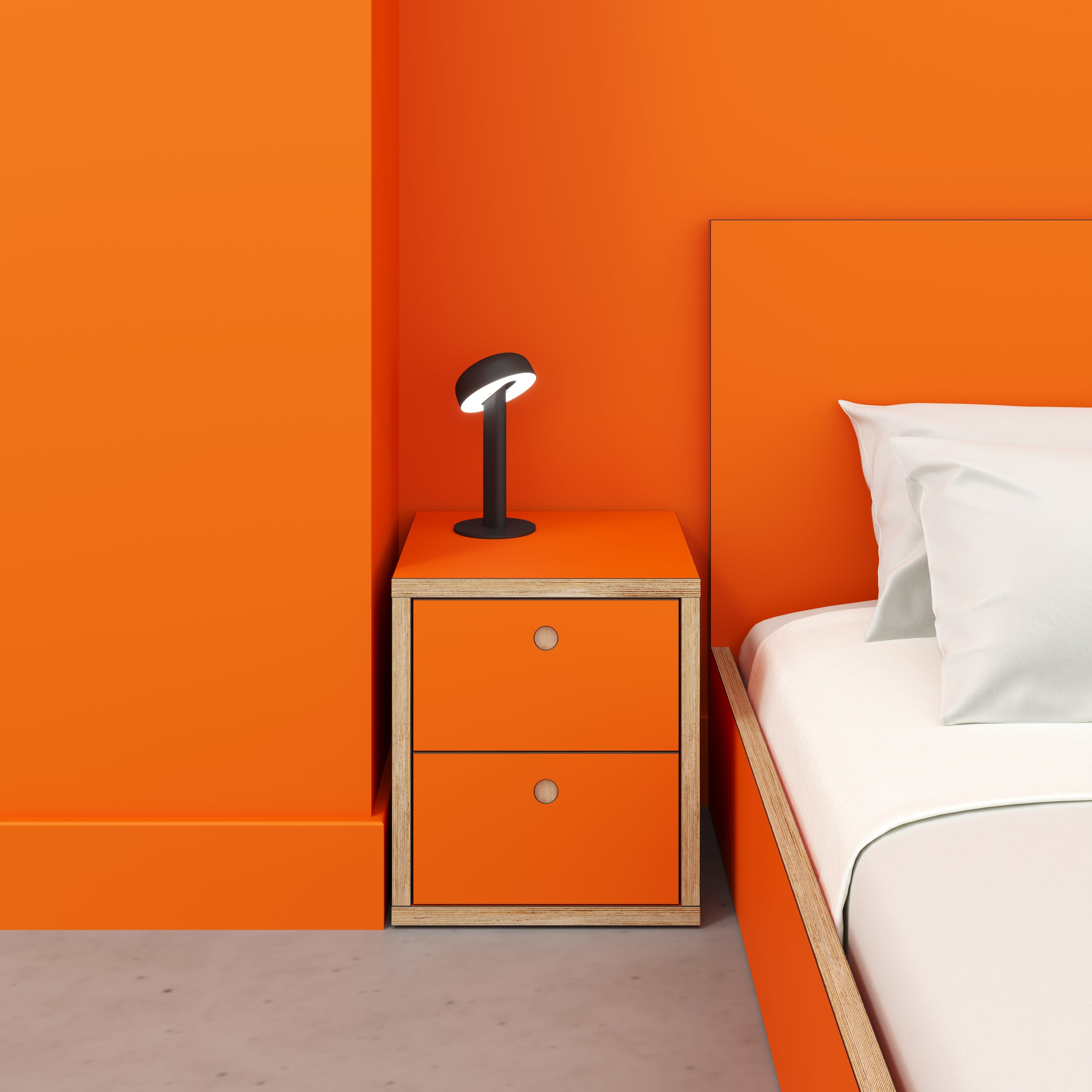 Plywood Drawer Unit - Formica Levante Orange - 400(w) x 400(d) x 450(h)