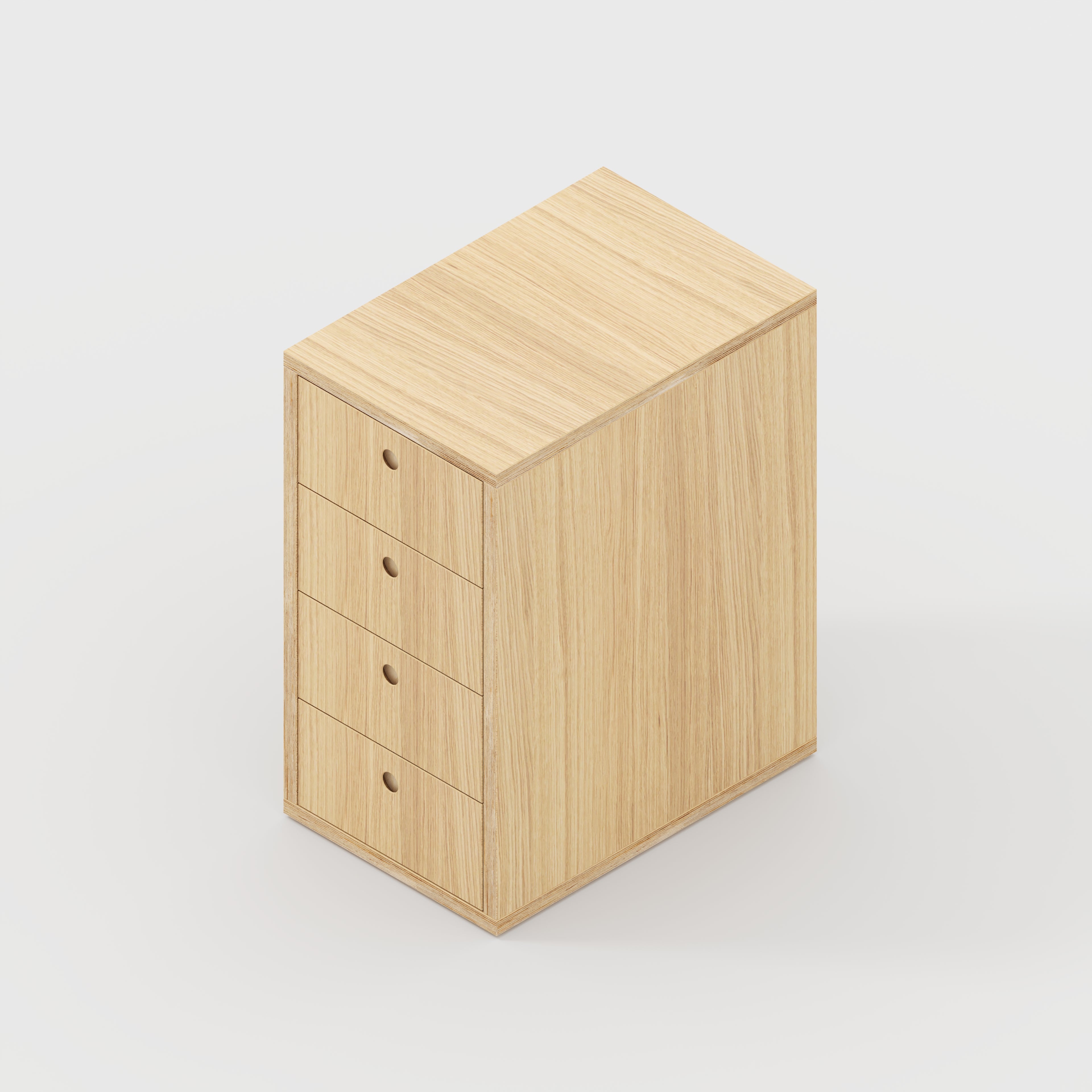 Plywood Drawer Unit - Plywood Oak - 400(w) x 600(d) x 750(h)