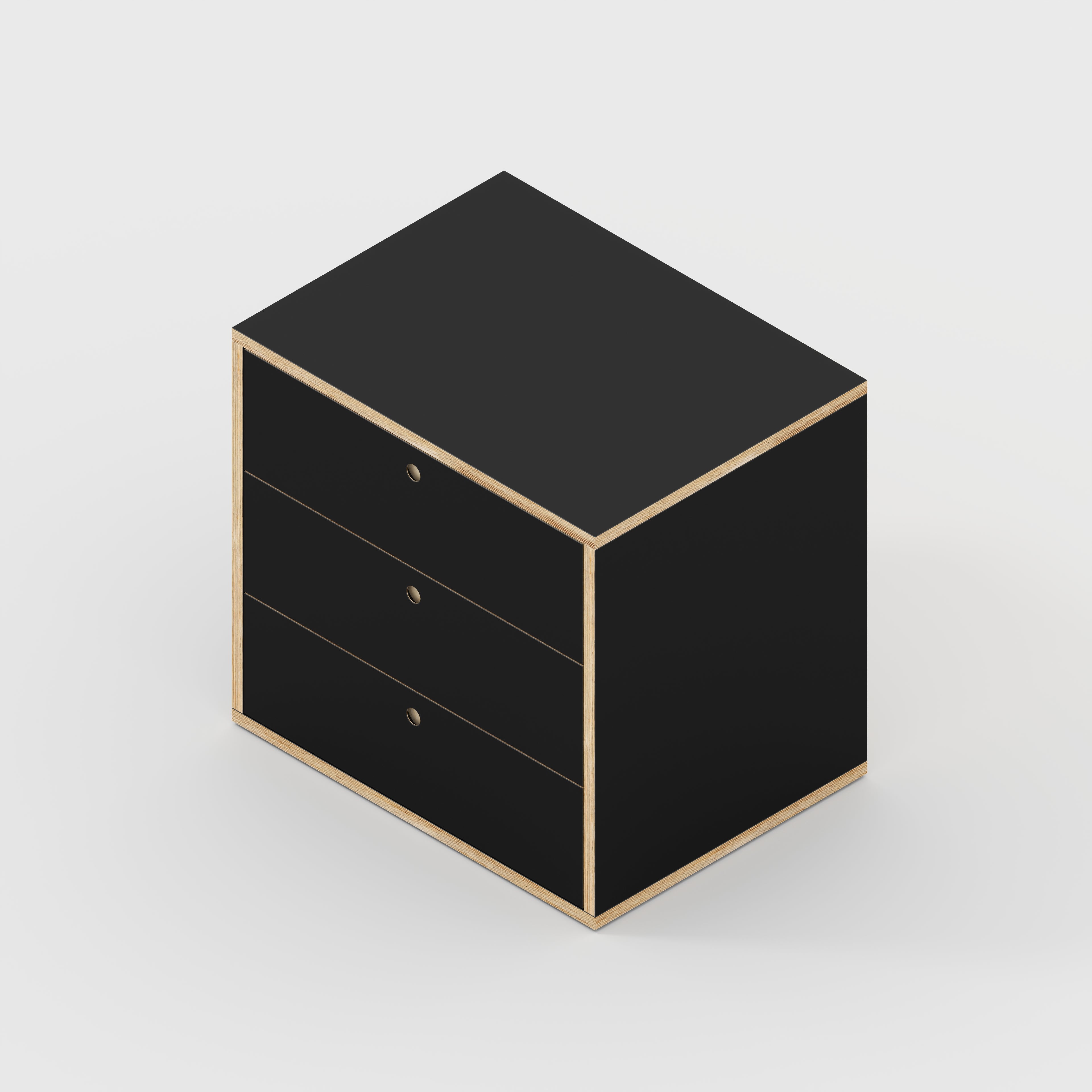 Plywood Drawer Unit - Formica Diamond Black - 800(w) x 600(d) x 750(h)