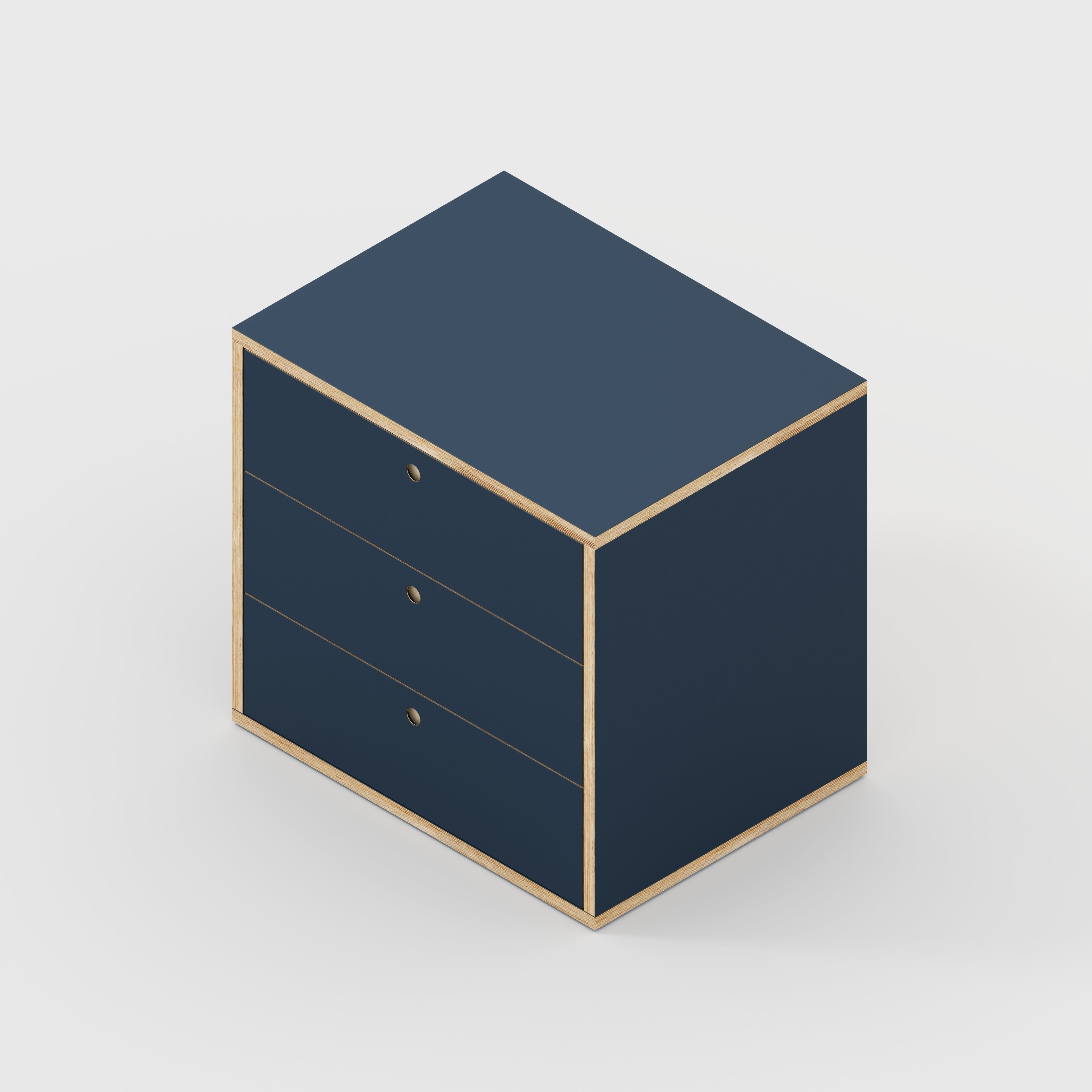 Plywood Drawer Unit - Formica Night Sea Blue - 800(w) x 600(d) x 750(h)