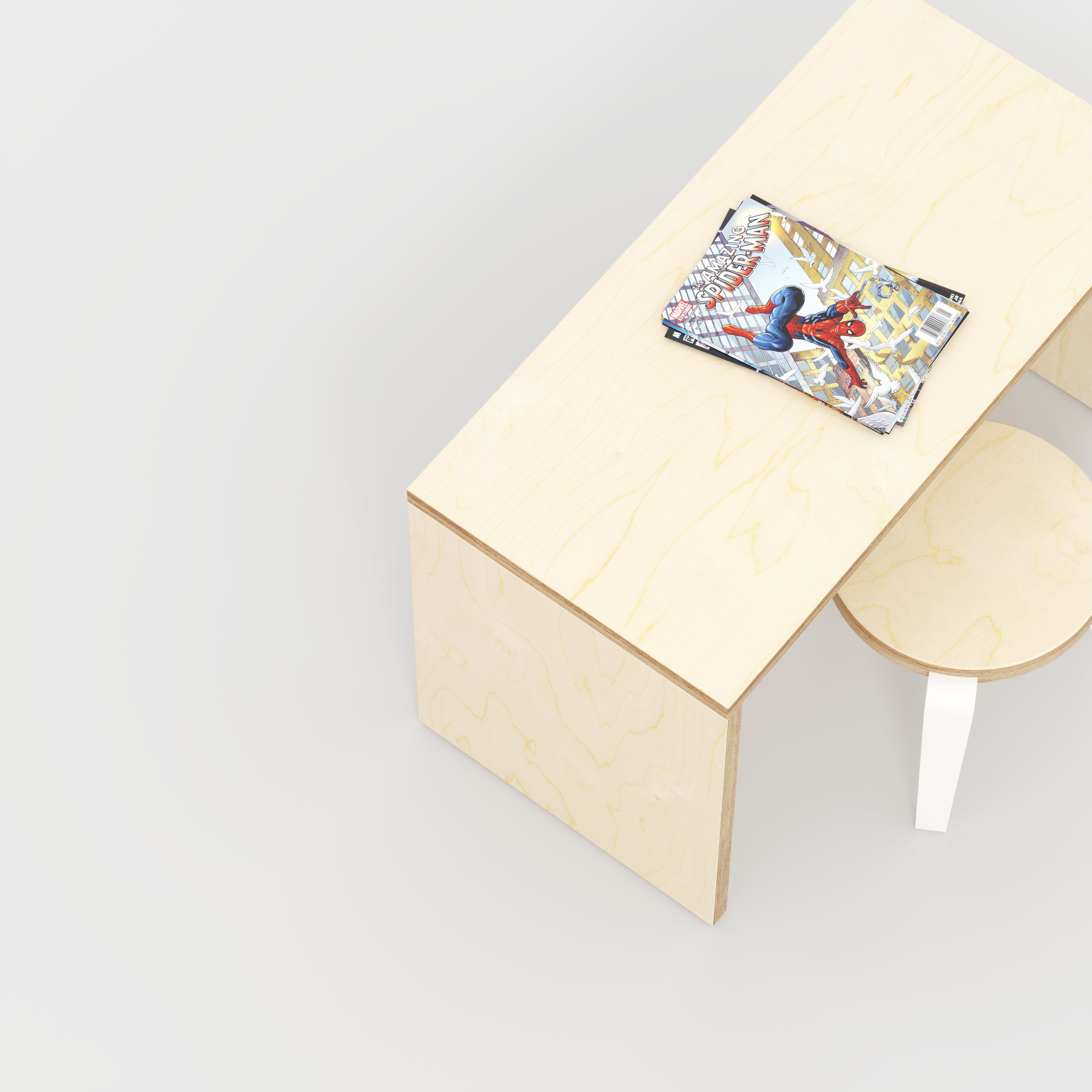 Custom Plywood Kids Desk with Solid Sides